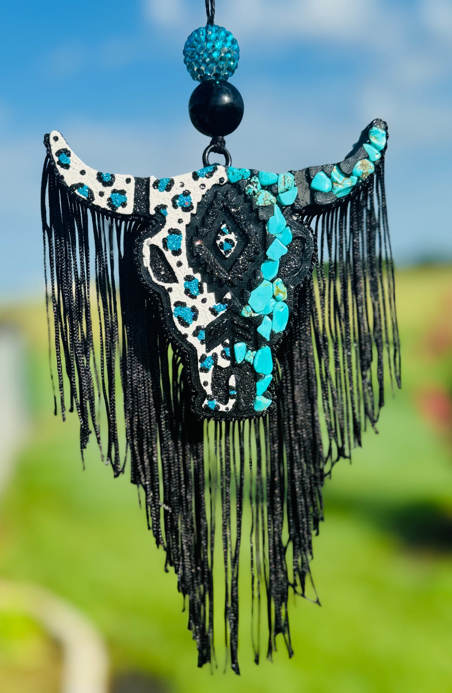 Aztec Bull Skull- Medium Size