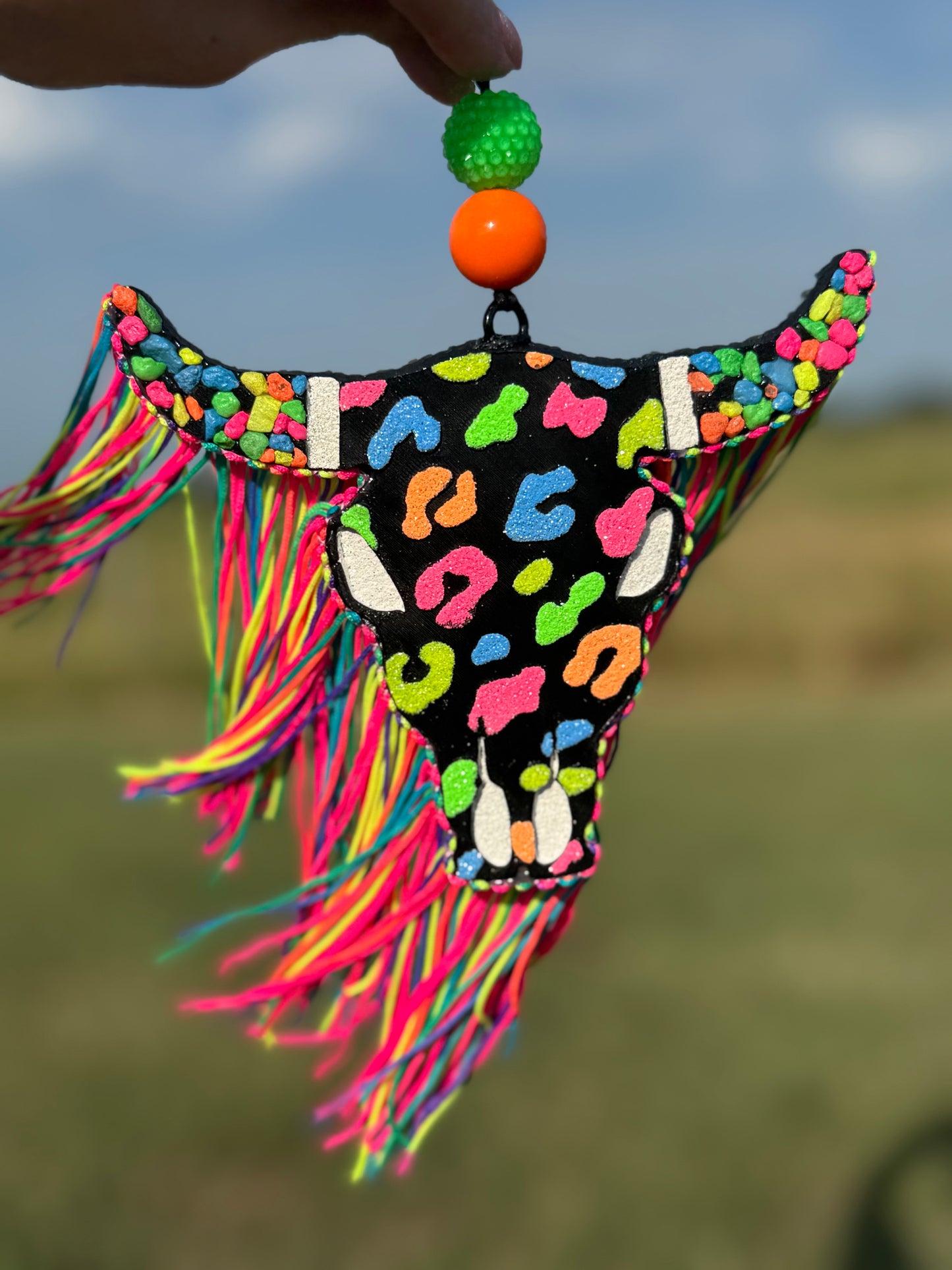 Aztec Bull (Large) with Cheetah Print