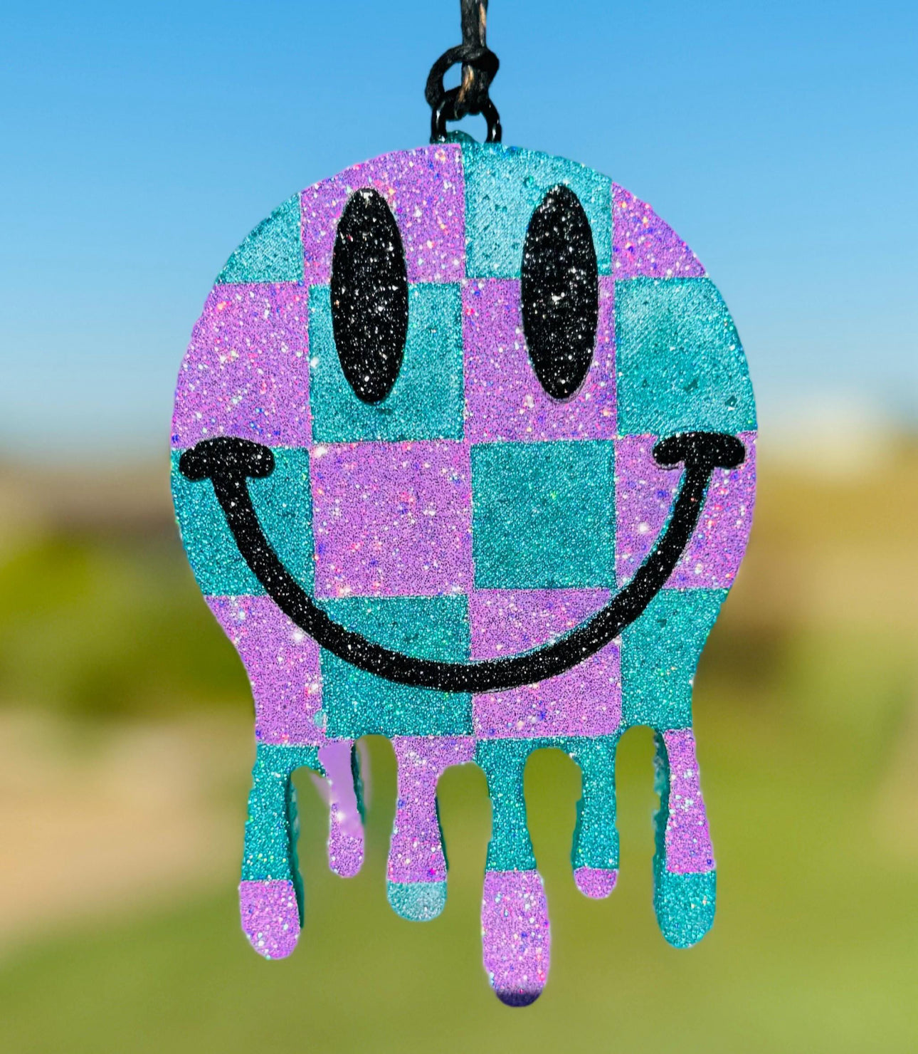 Checkered Drip Smiling Face