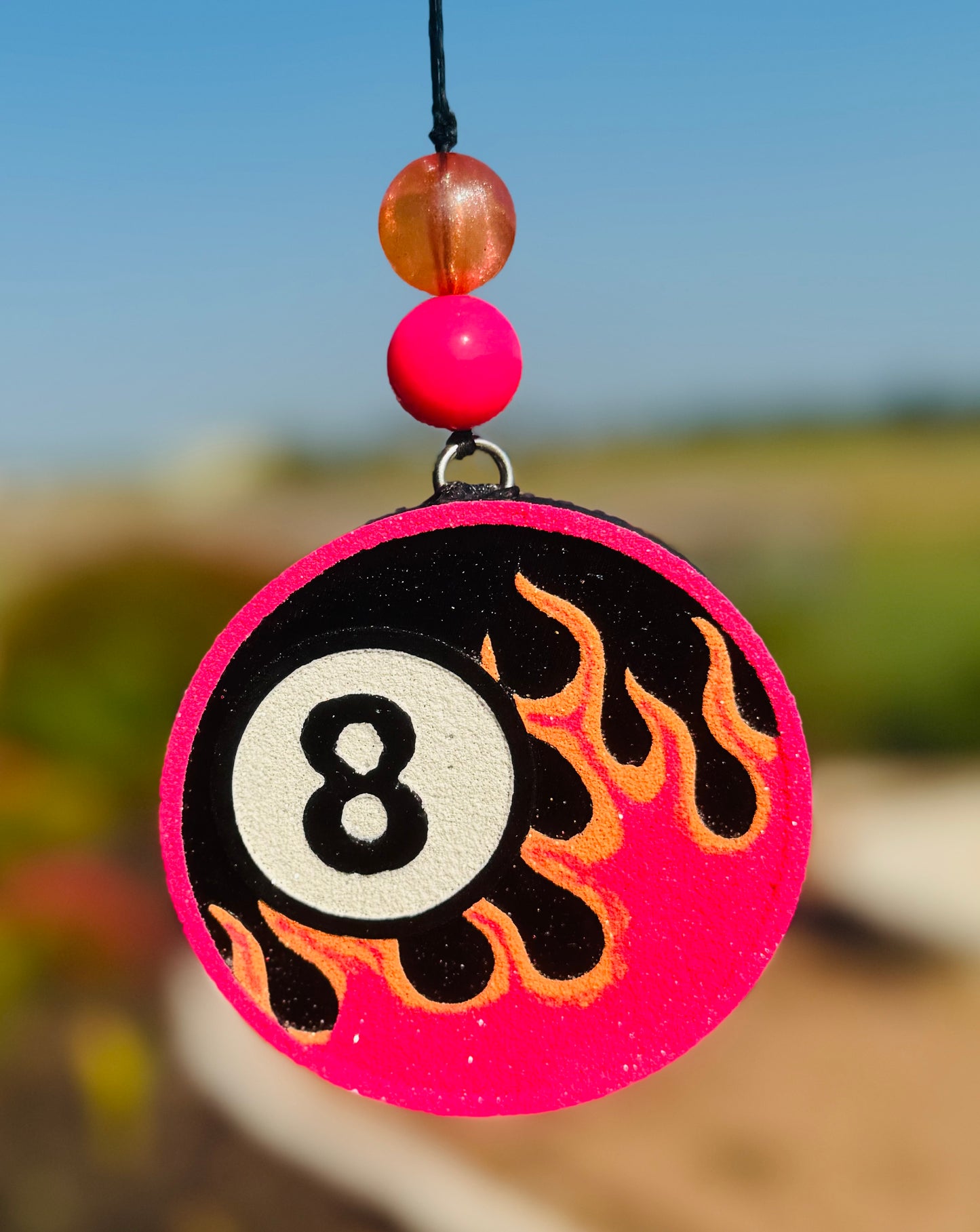 8 Ball with Flames