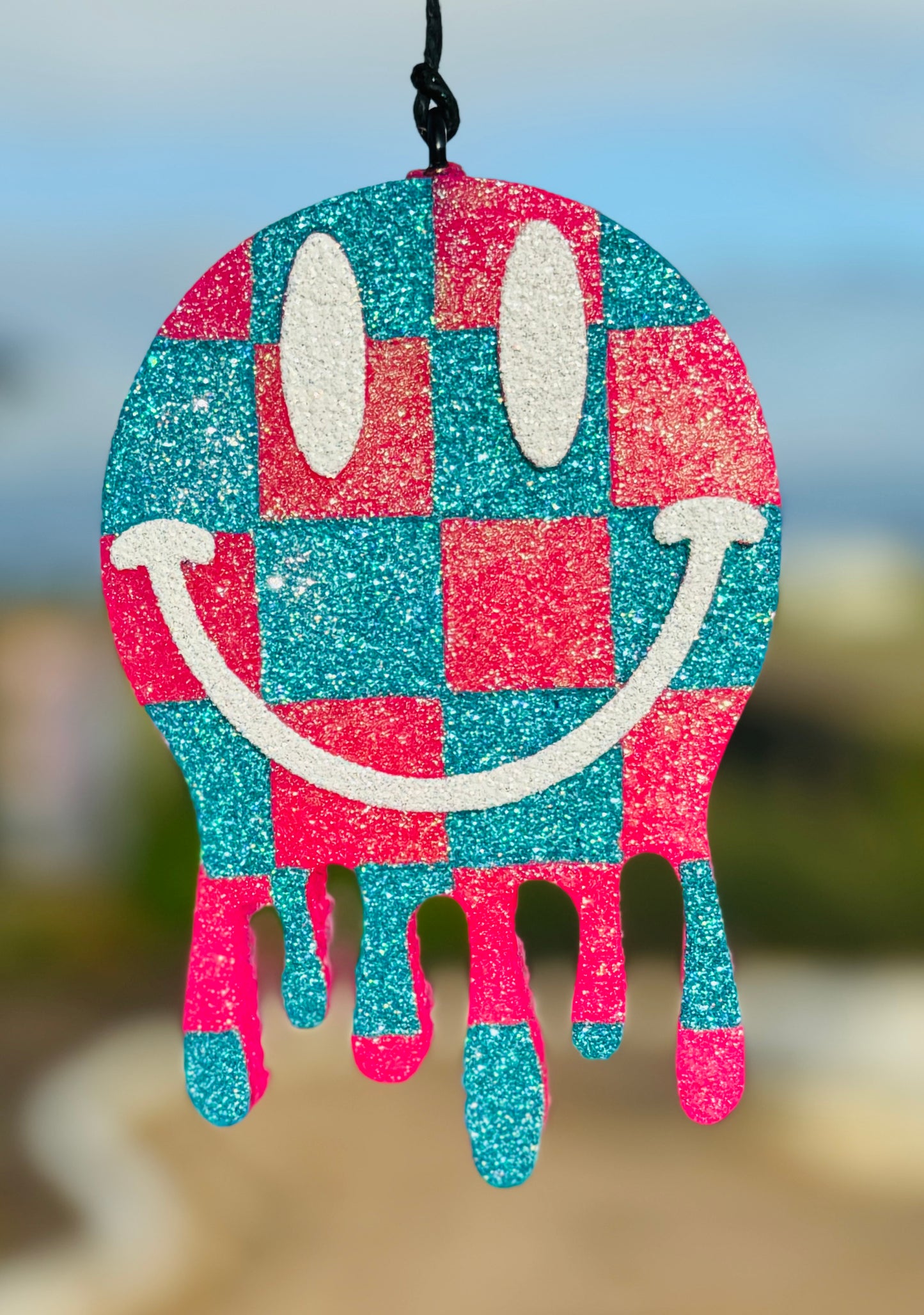 Checkered Drip Smiling Face