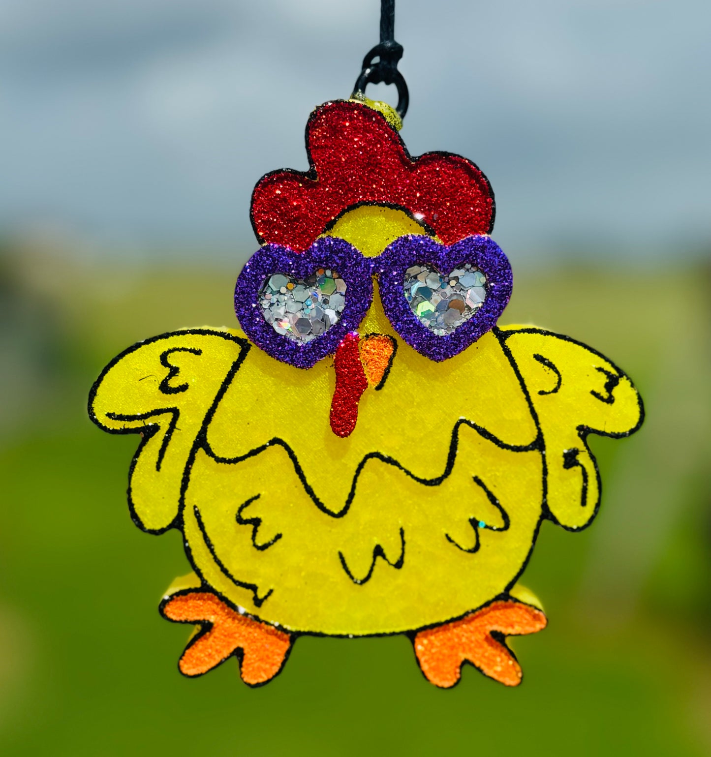 Cute Chicken with Glasses