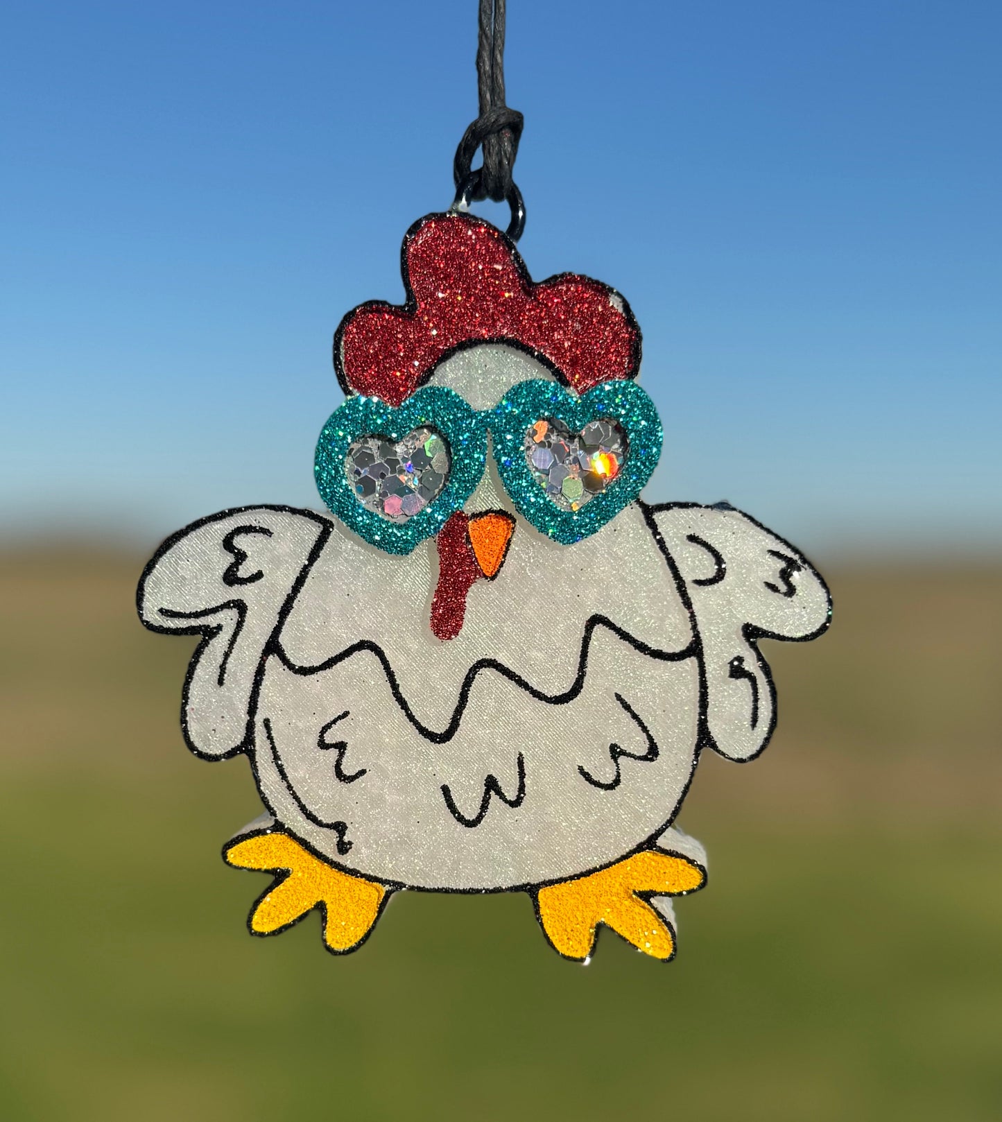 Cute Chicken with Glasses