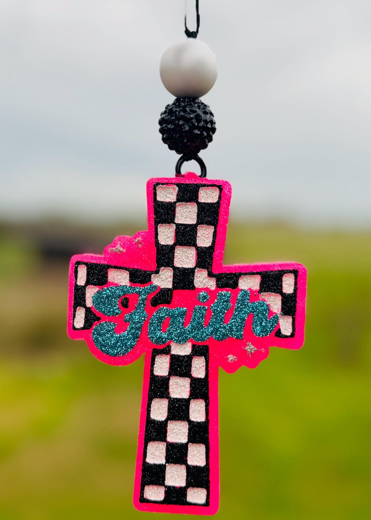 Checkered Faith Cross