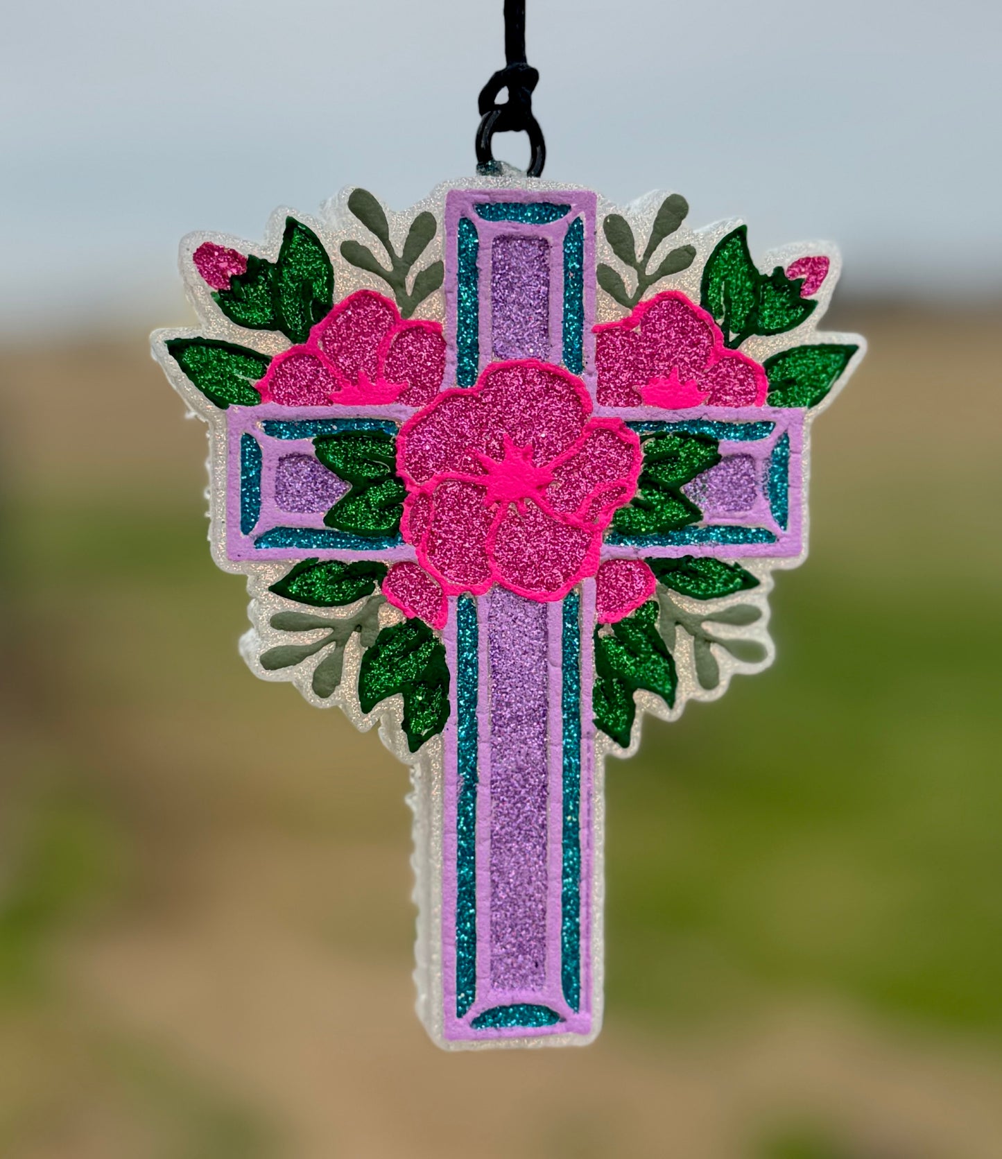 Easter Cross with Flowers