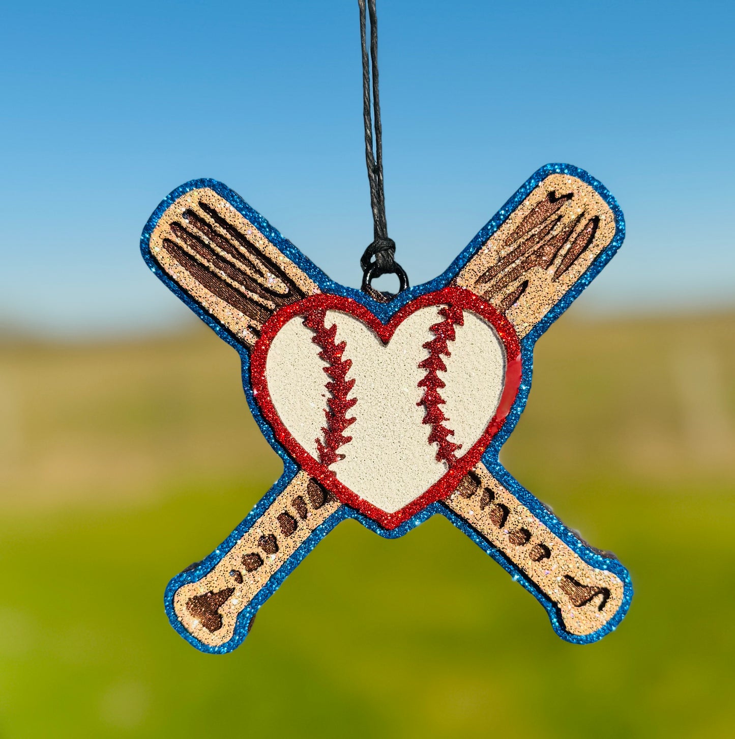 Baseball/Softball Heart with Bats