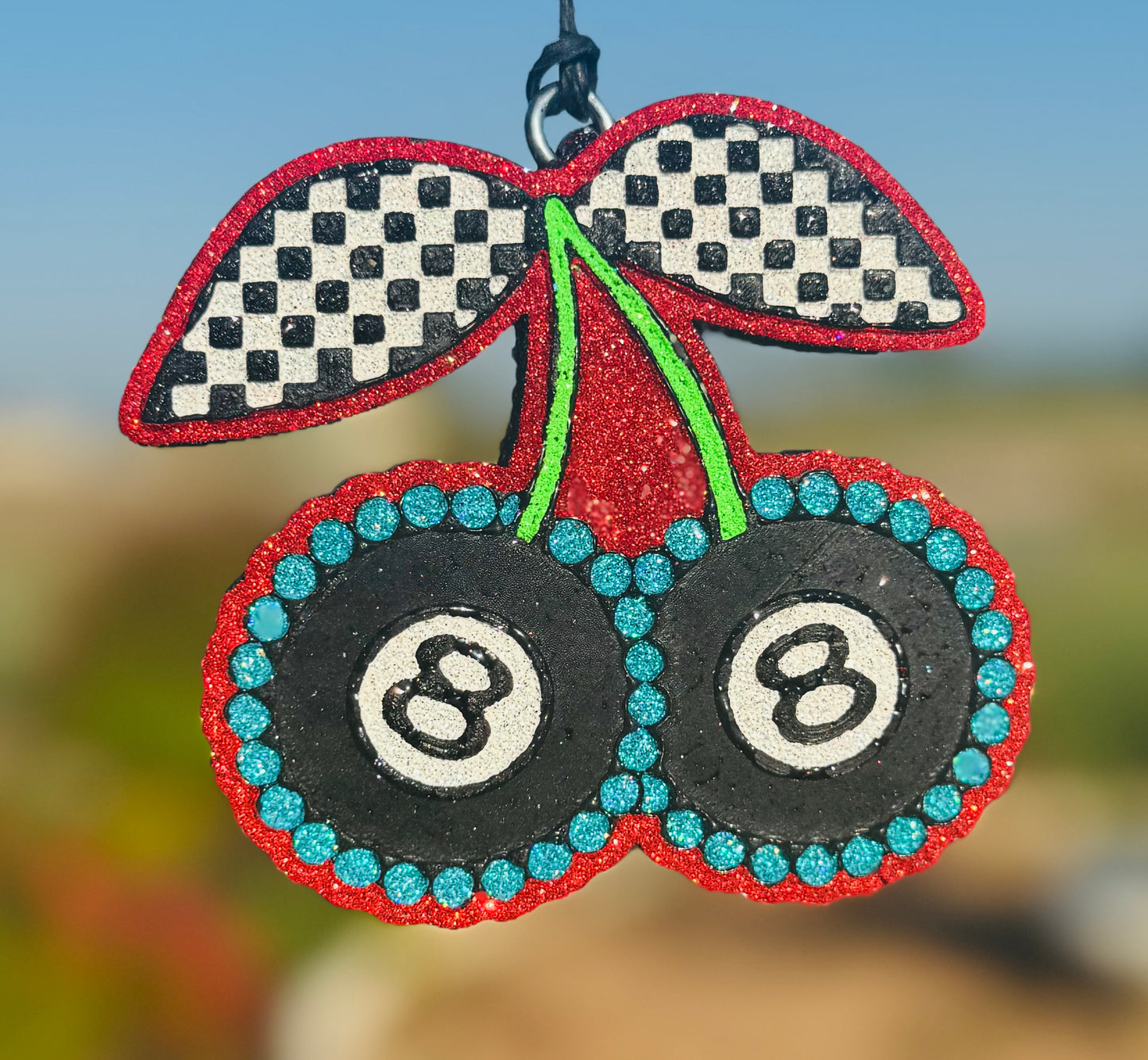 8 Ball Checkered Cherries