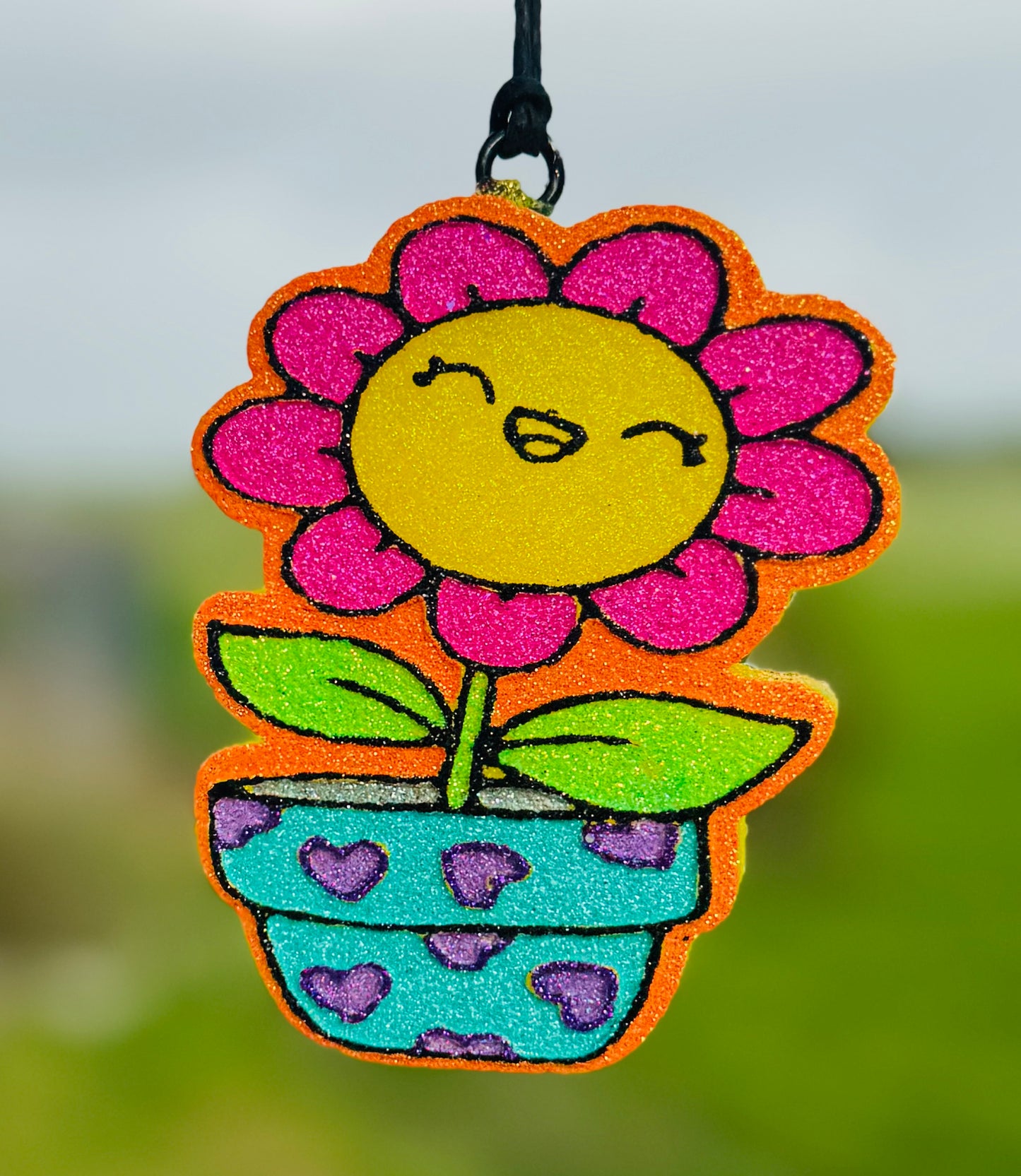 Cute Smiling Flower in pot