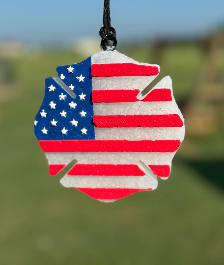 Maltese with USA Flag