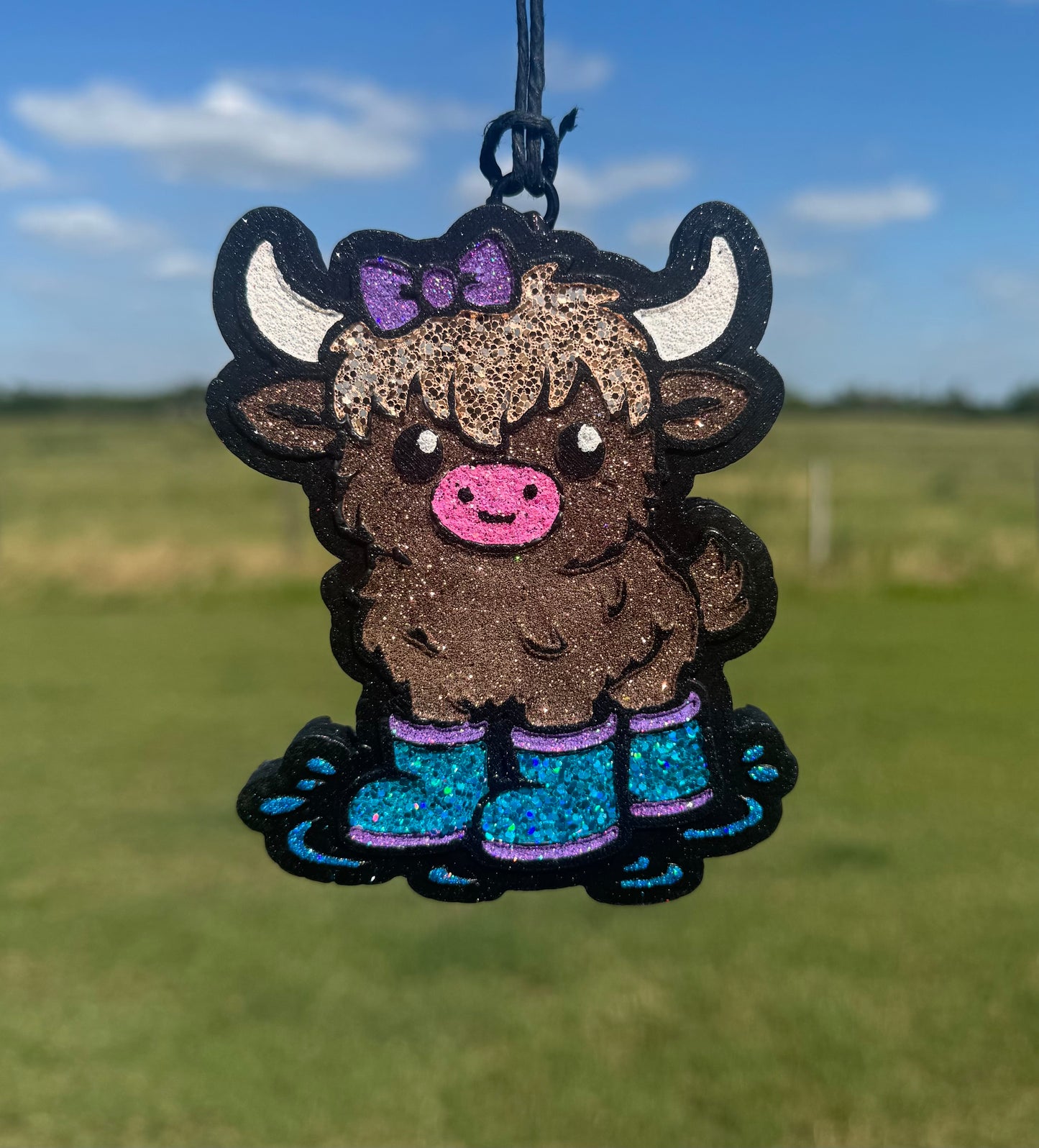 Highland Cow with Rainboots