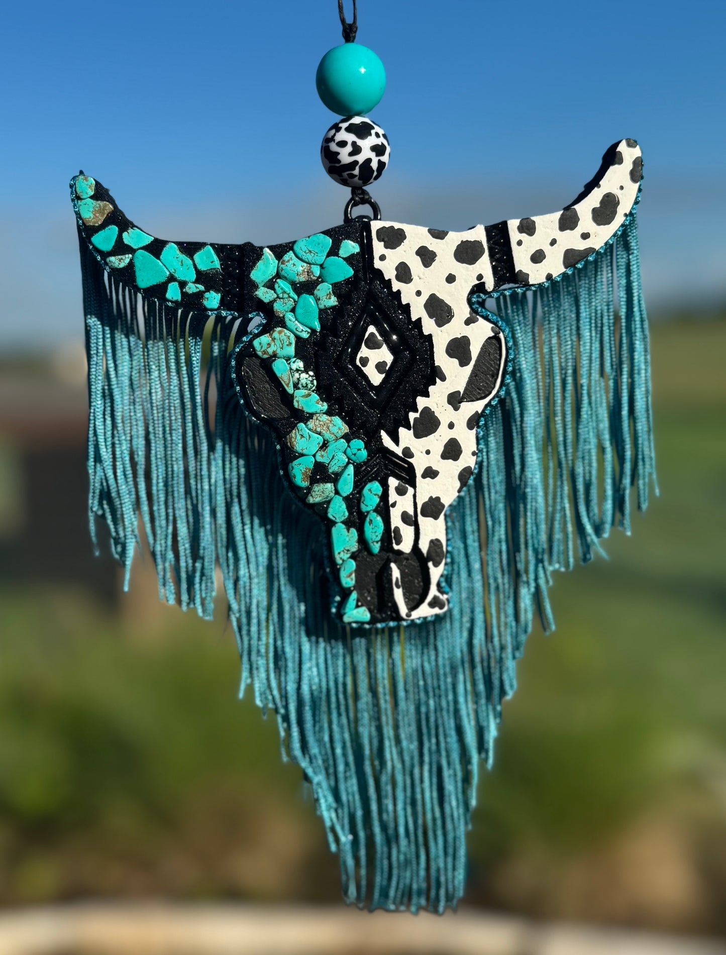 Aztec Bull Skull-Large Size