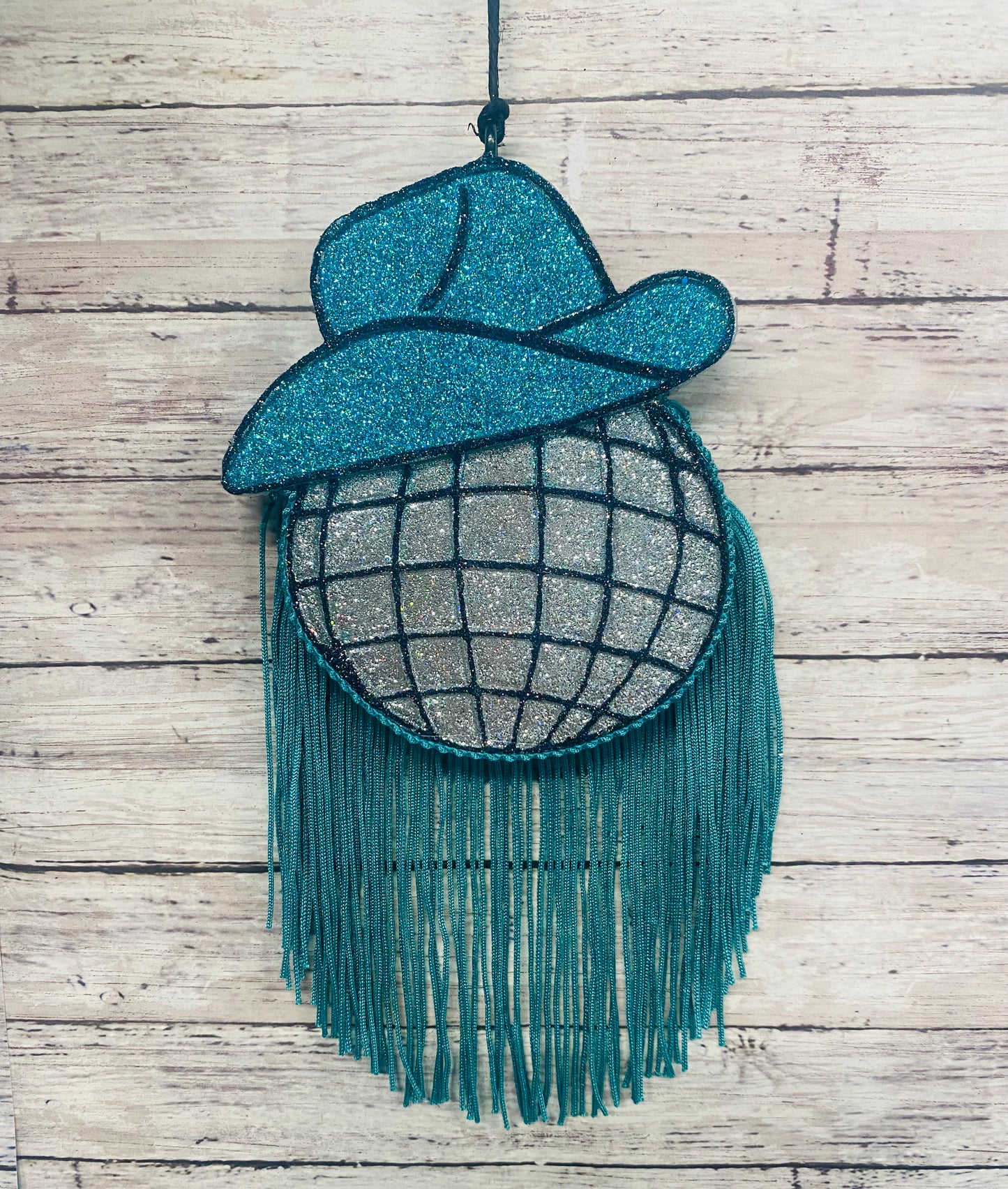Disco Ball with Cowgirl Hat