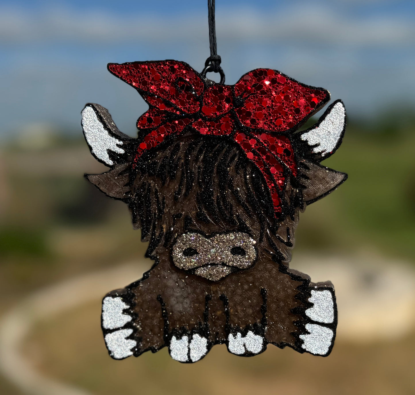 Highland Cow with Bow- Option 2