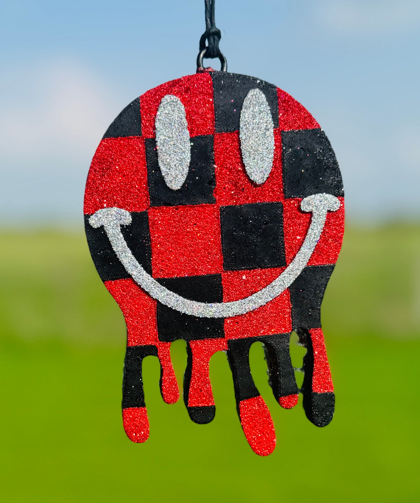 Checkered Drip Smiling Face