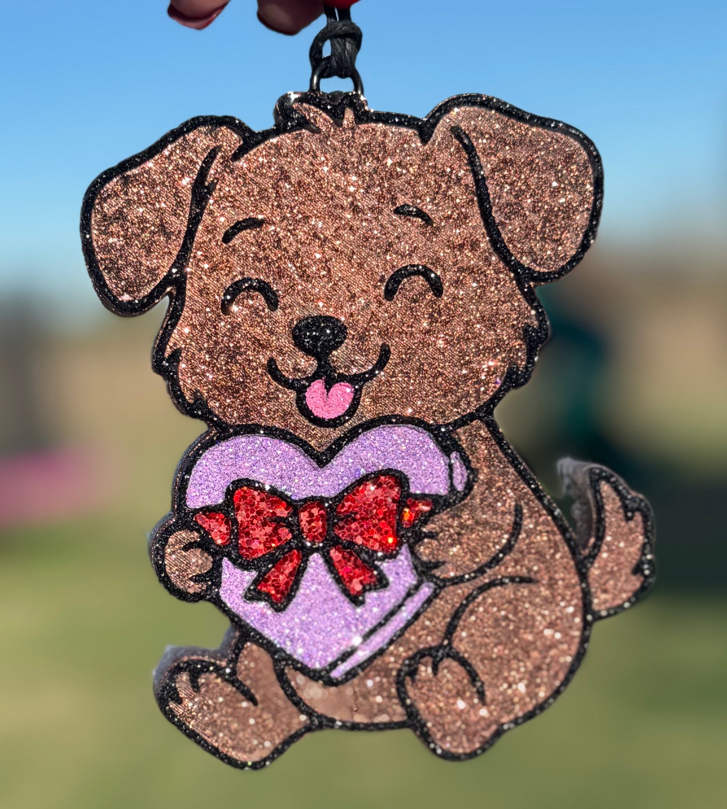 Puppy Dog Holding Heart