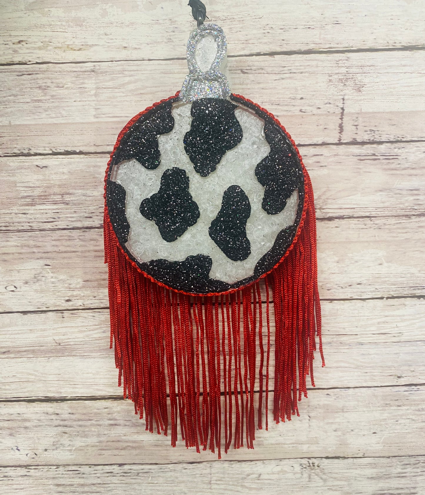 Cow Print Christmas Ornament