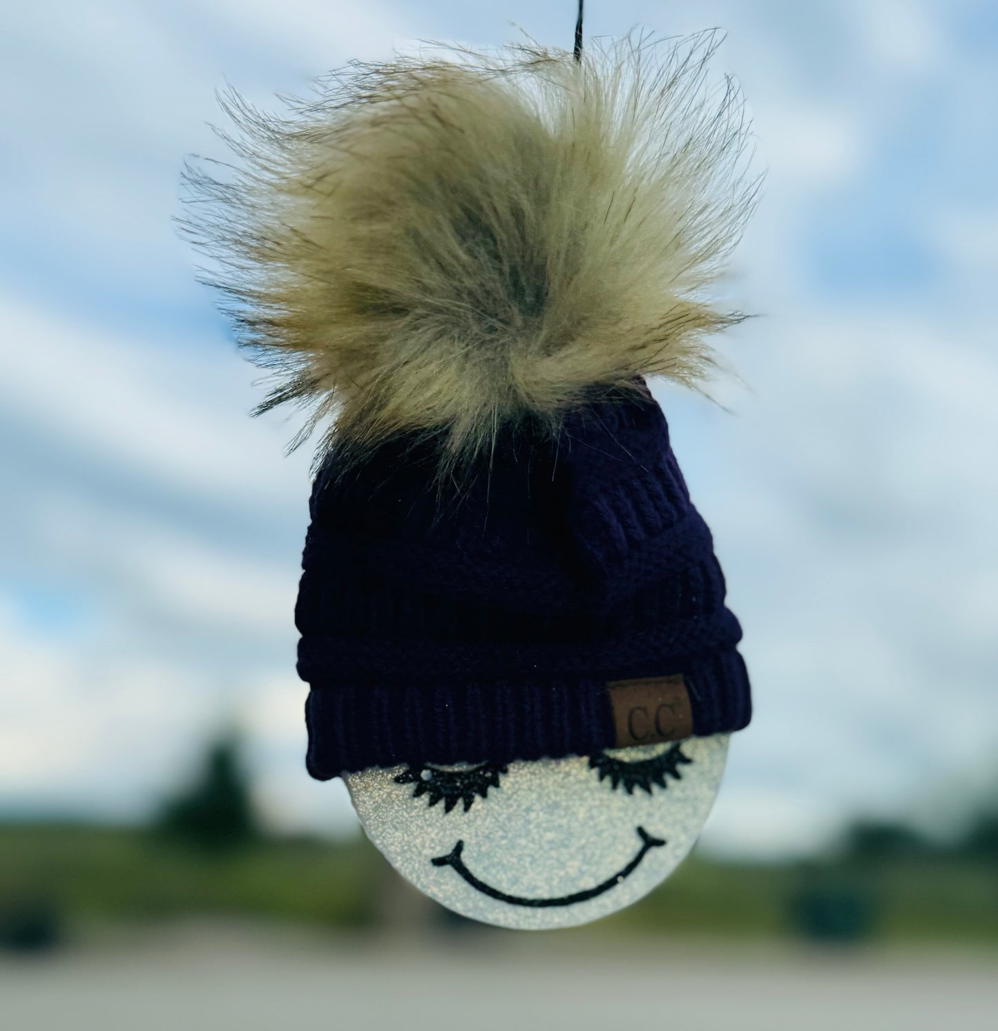 Smiling with Beanie Hat