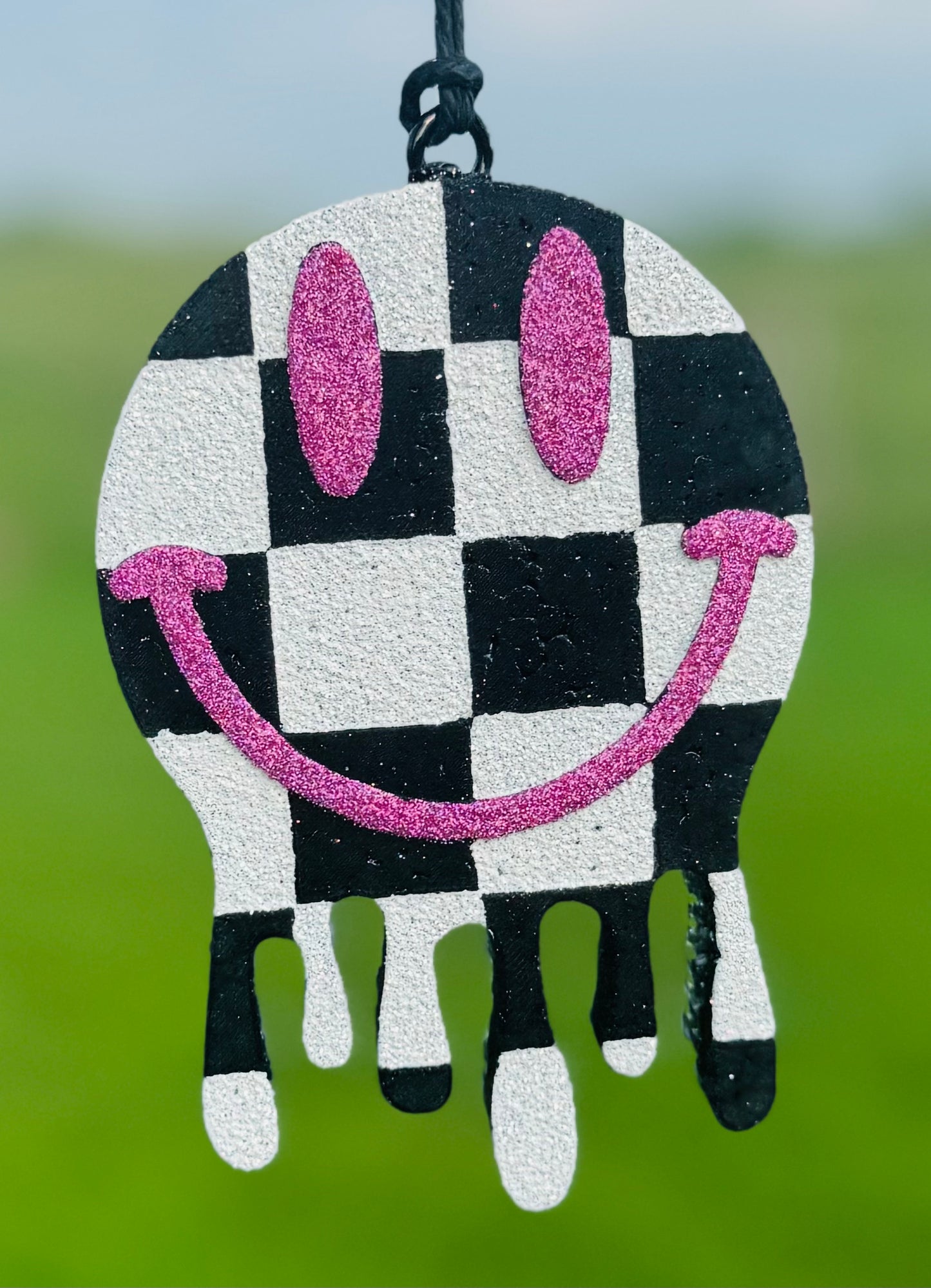 Checkered Drip Smiling Face