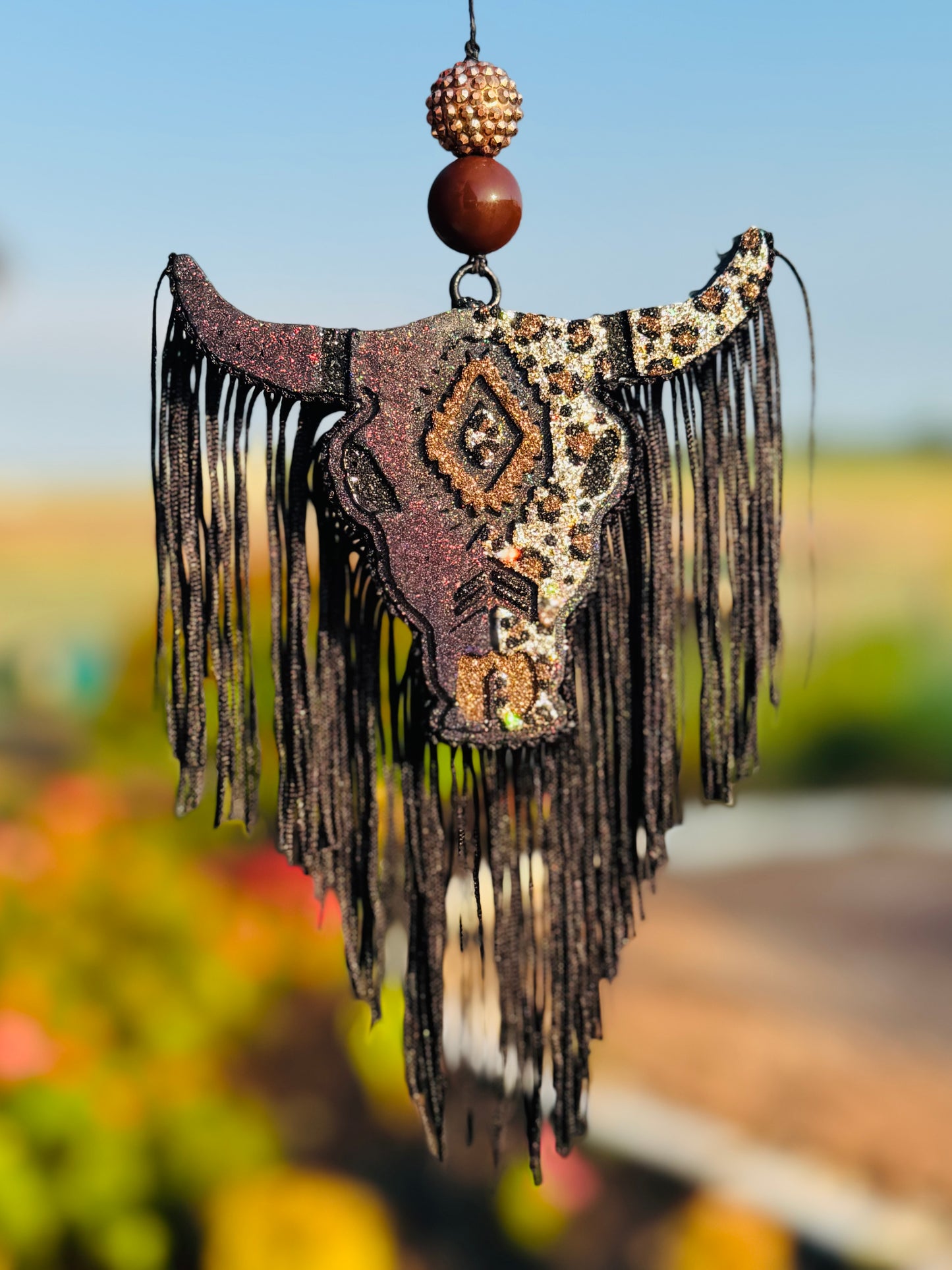 Aztec Bull Skull- Medium Size