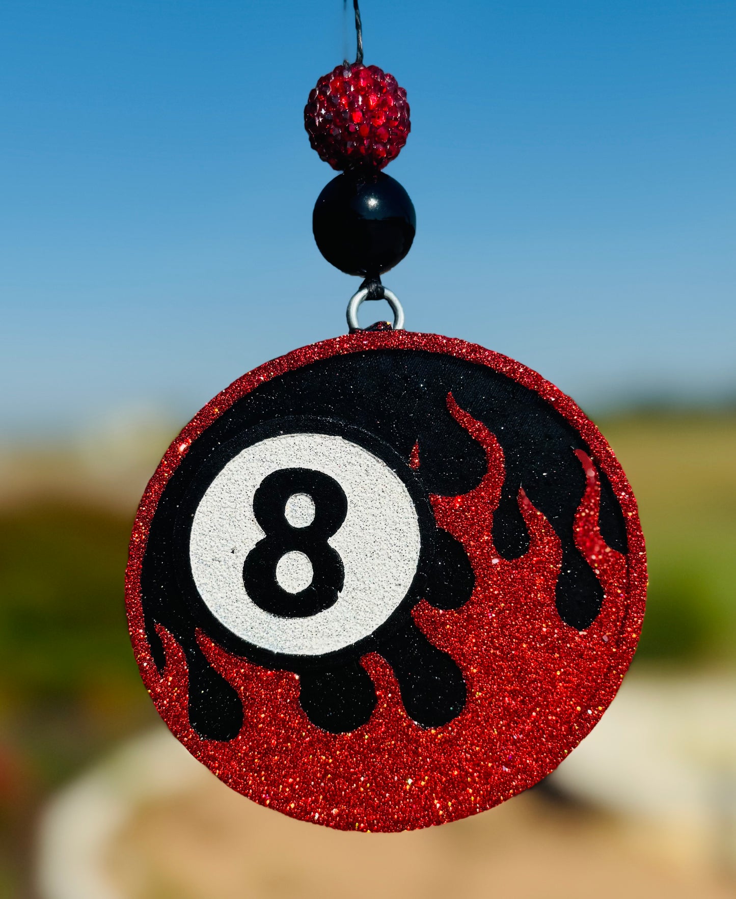 8 Ball with Flames