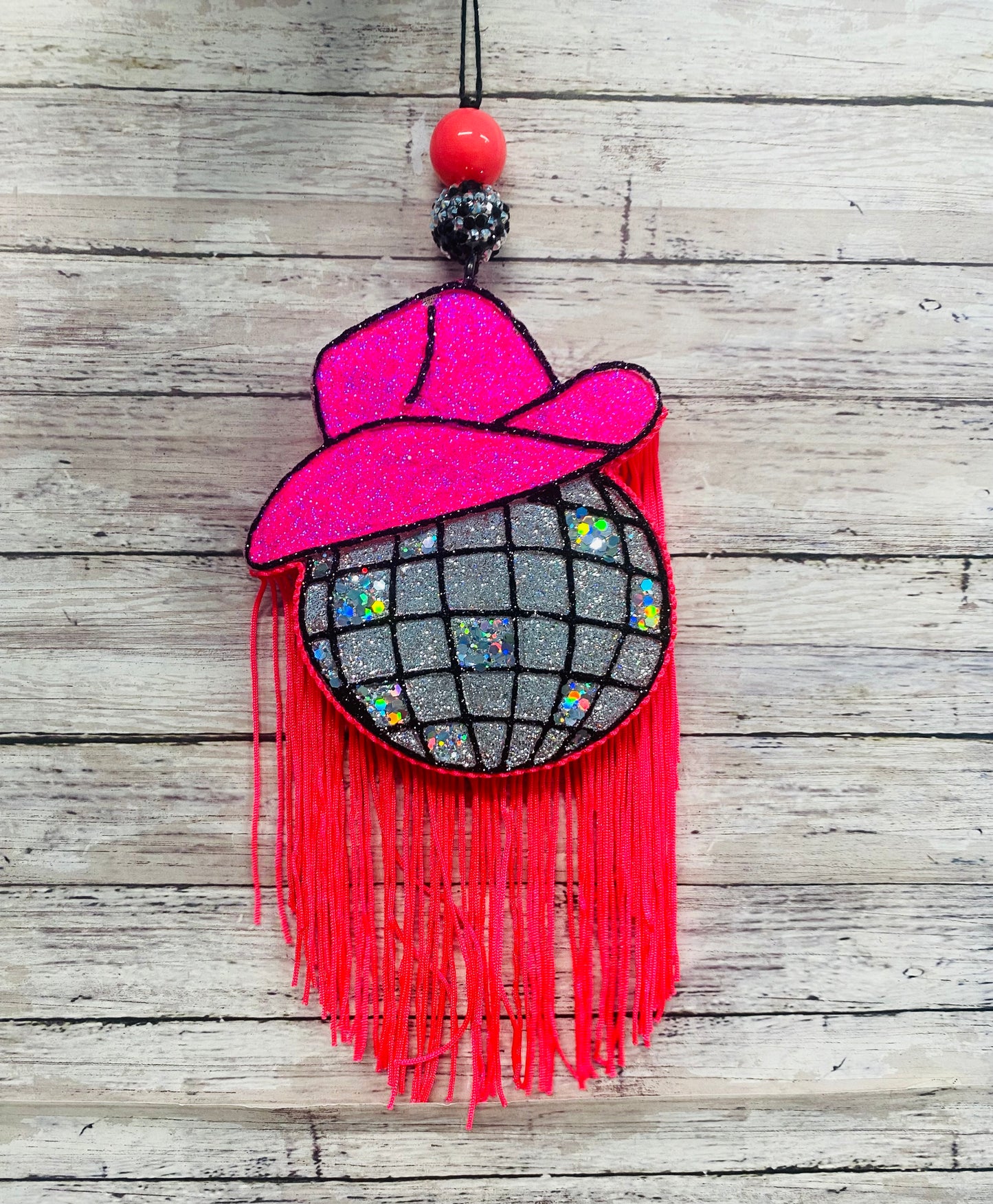 Disco Ball with Cowgirl Hat