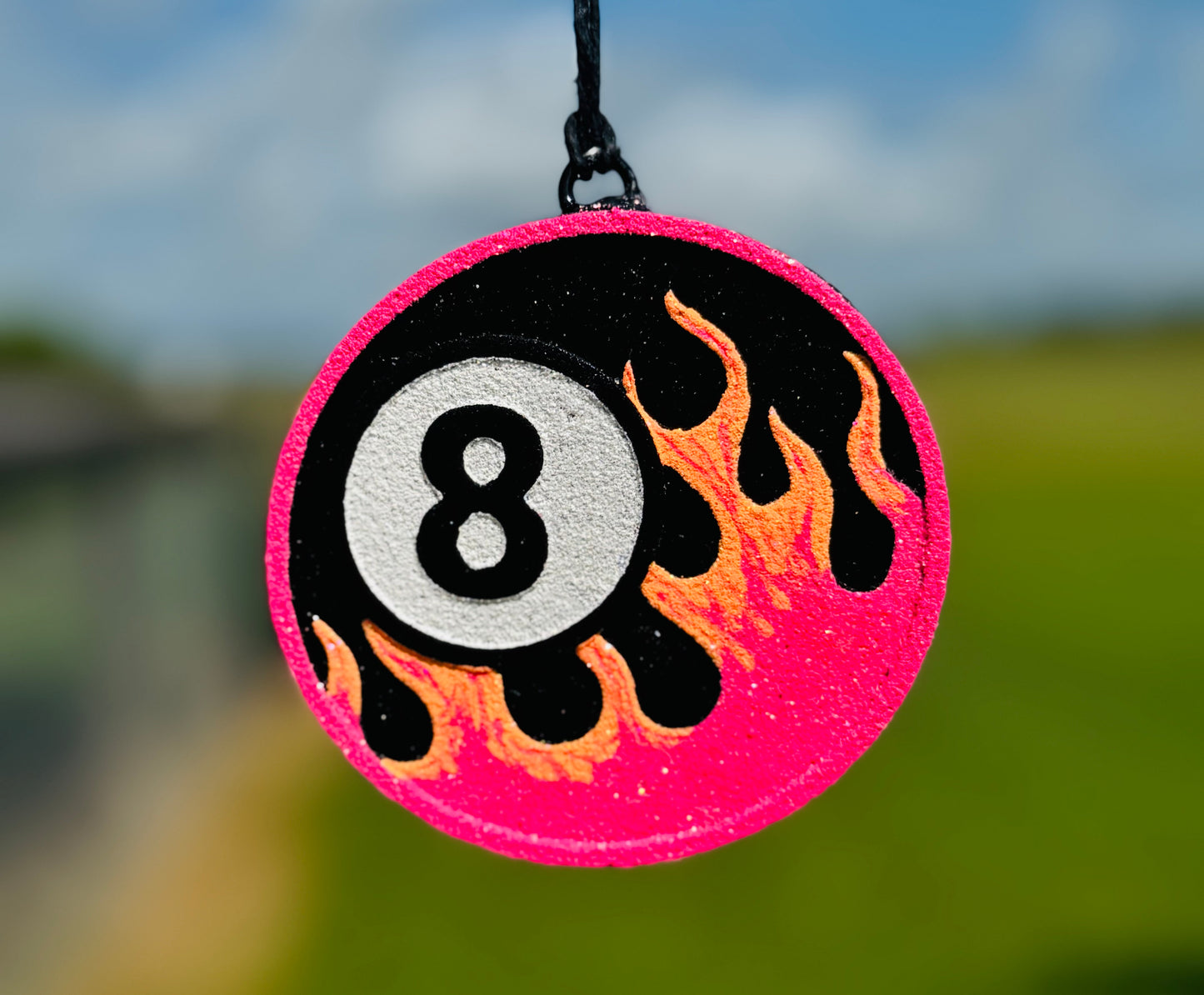 8 Ball with Flames