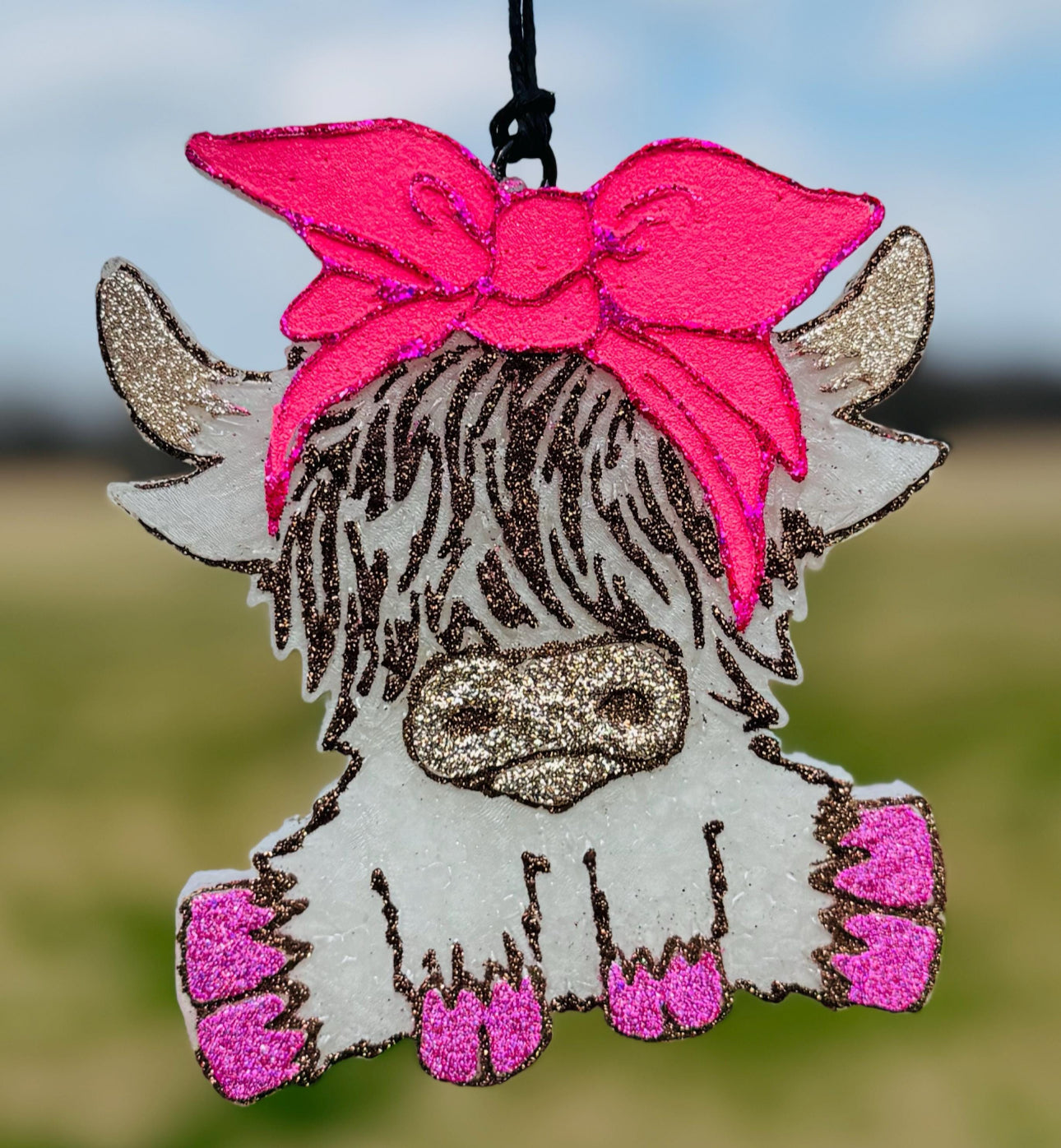 Highland Cow with Bow- Option 2