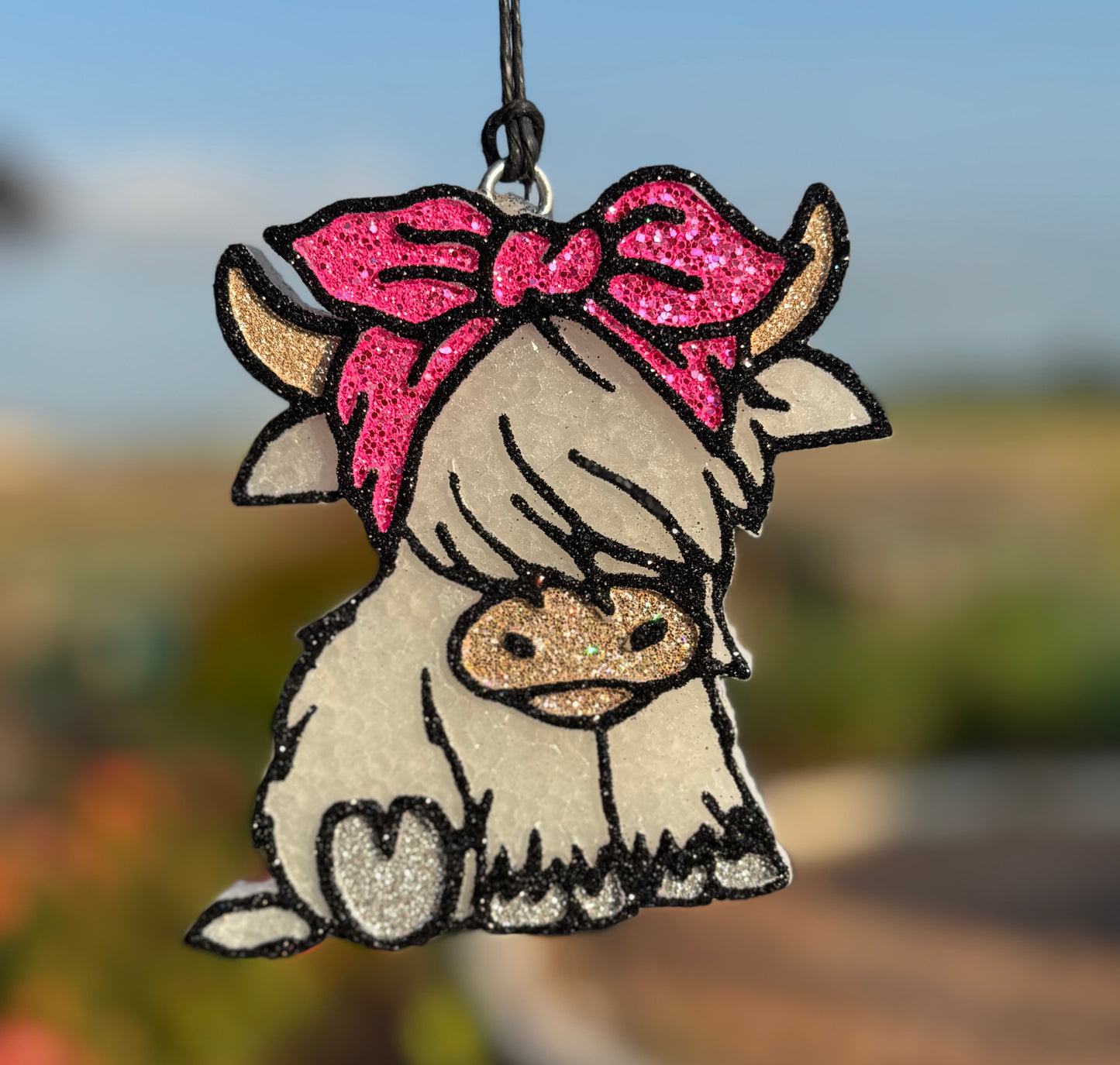 Highland Cow with Bow