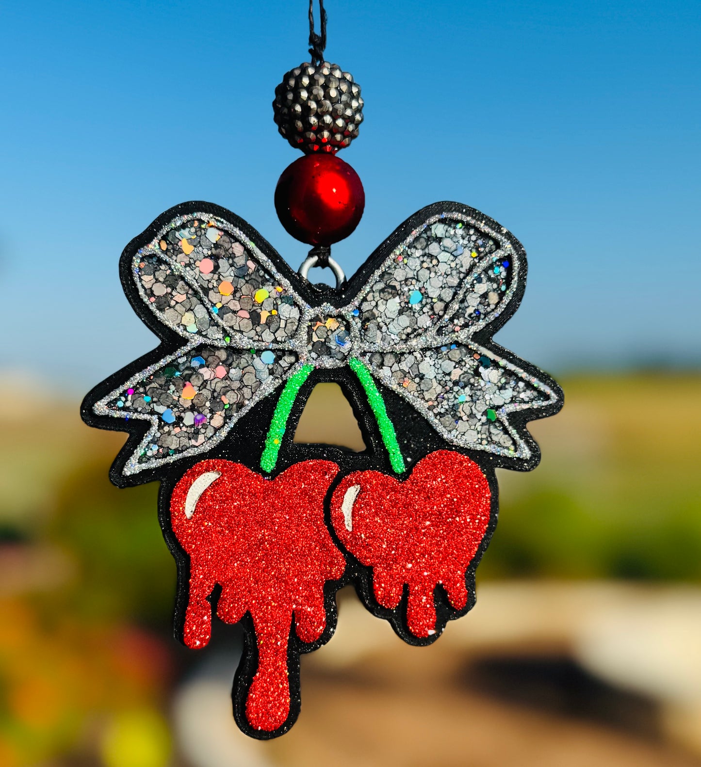 Drip Cherries with Bow