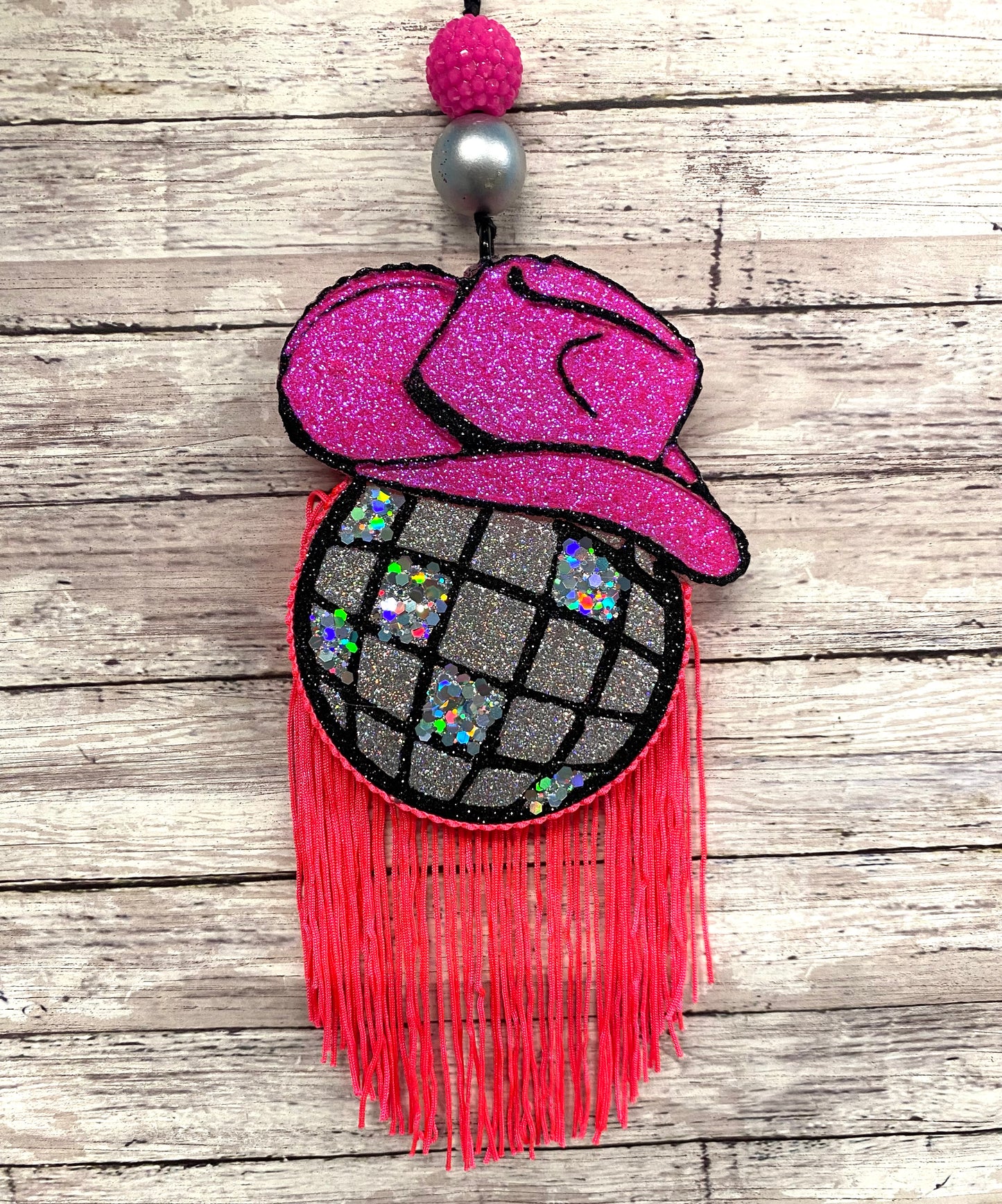 Disco Ball with Cowgirl Hat