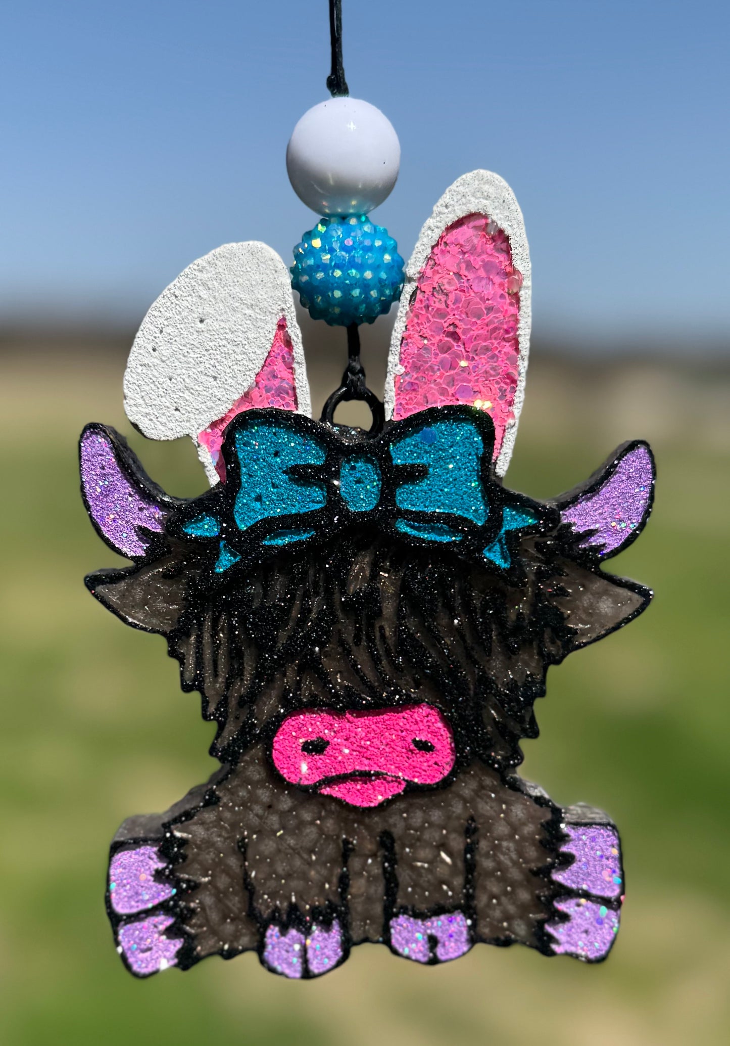 Easter Bunny Highland Cow