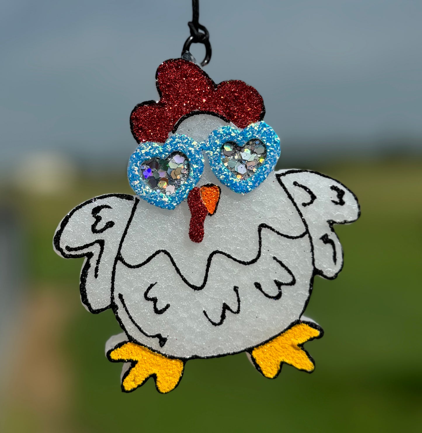 Cute Chicken with Glasses