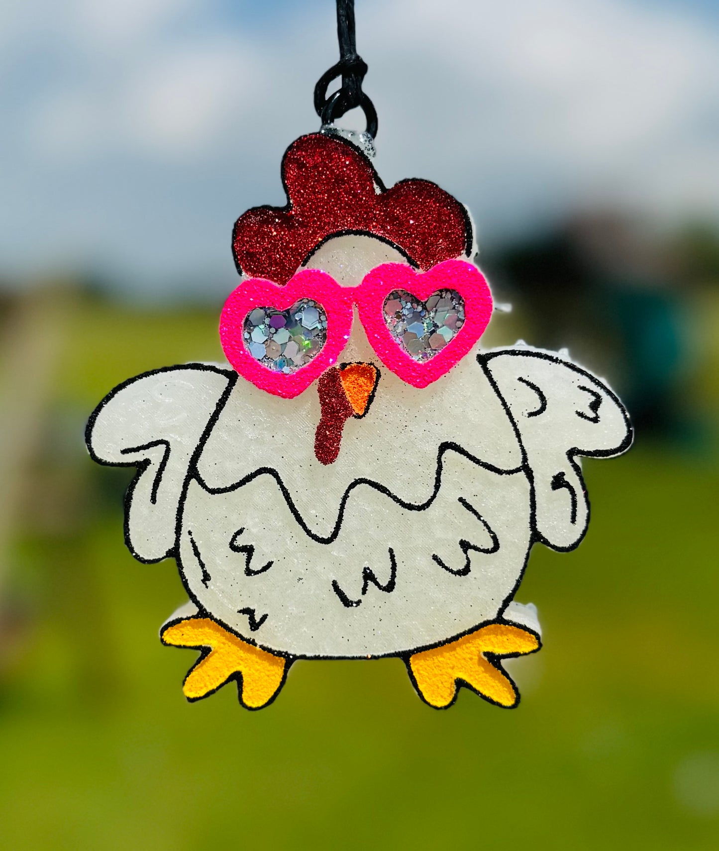 Cute Chicken with Glasses