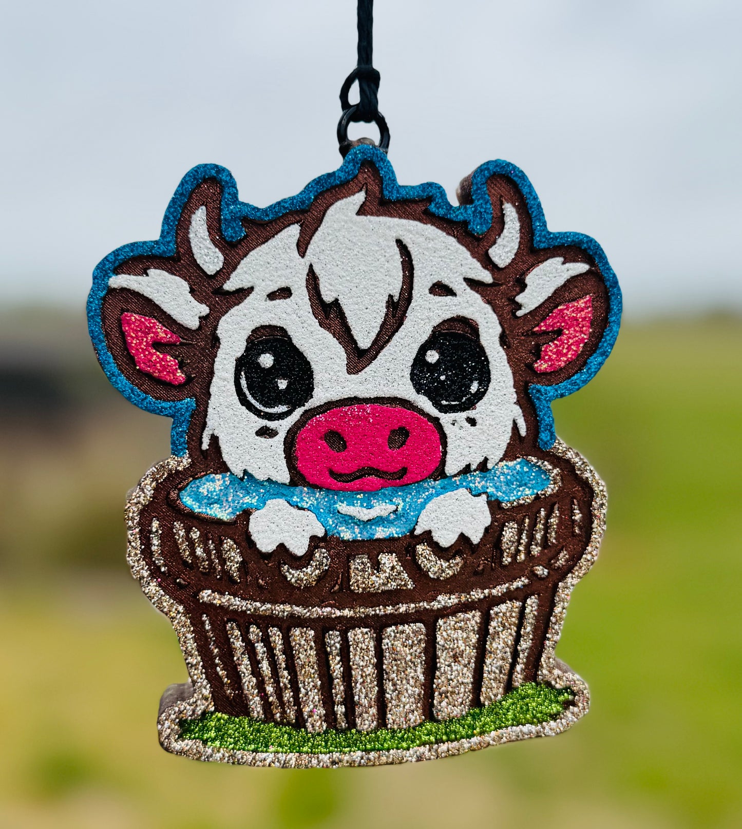 Highland Cow in Tub