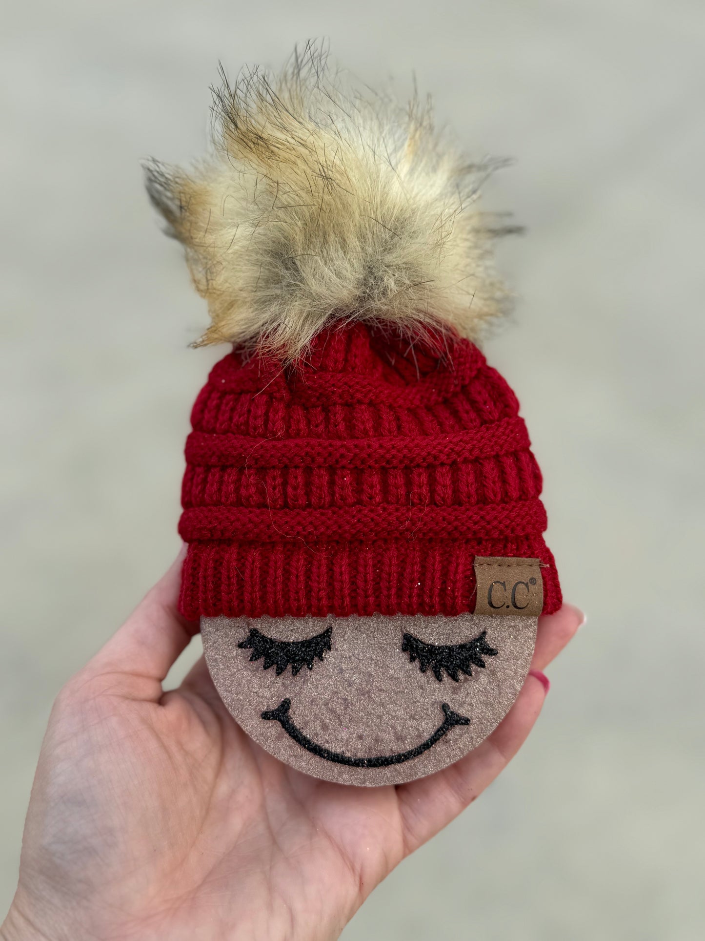 Smiling with Beanie Hat