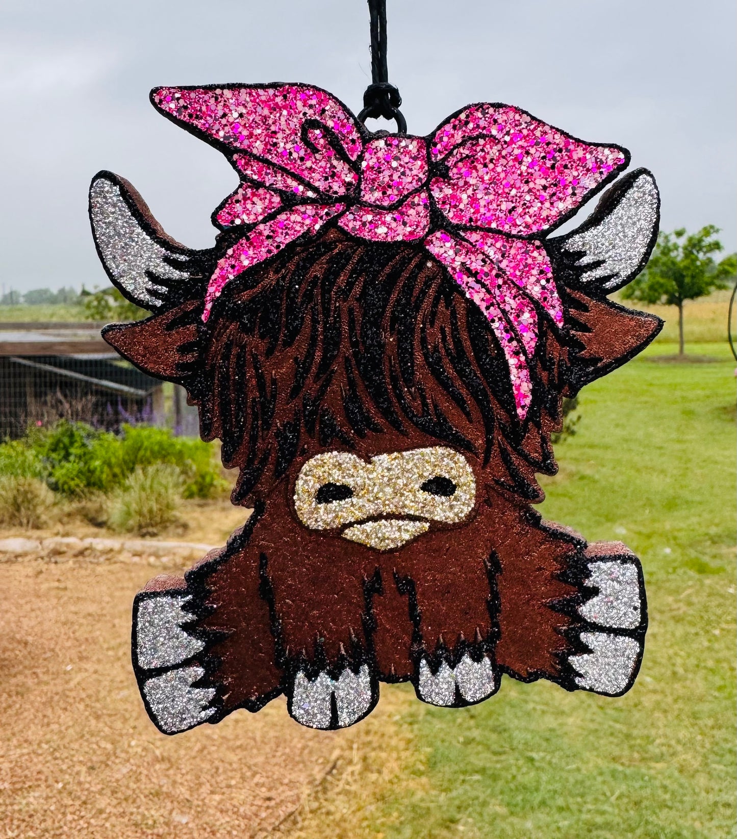 Highland Cow with Bow- Option 2
