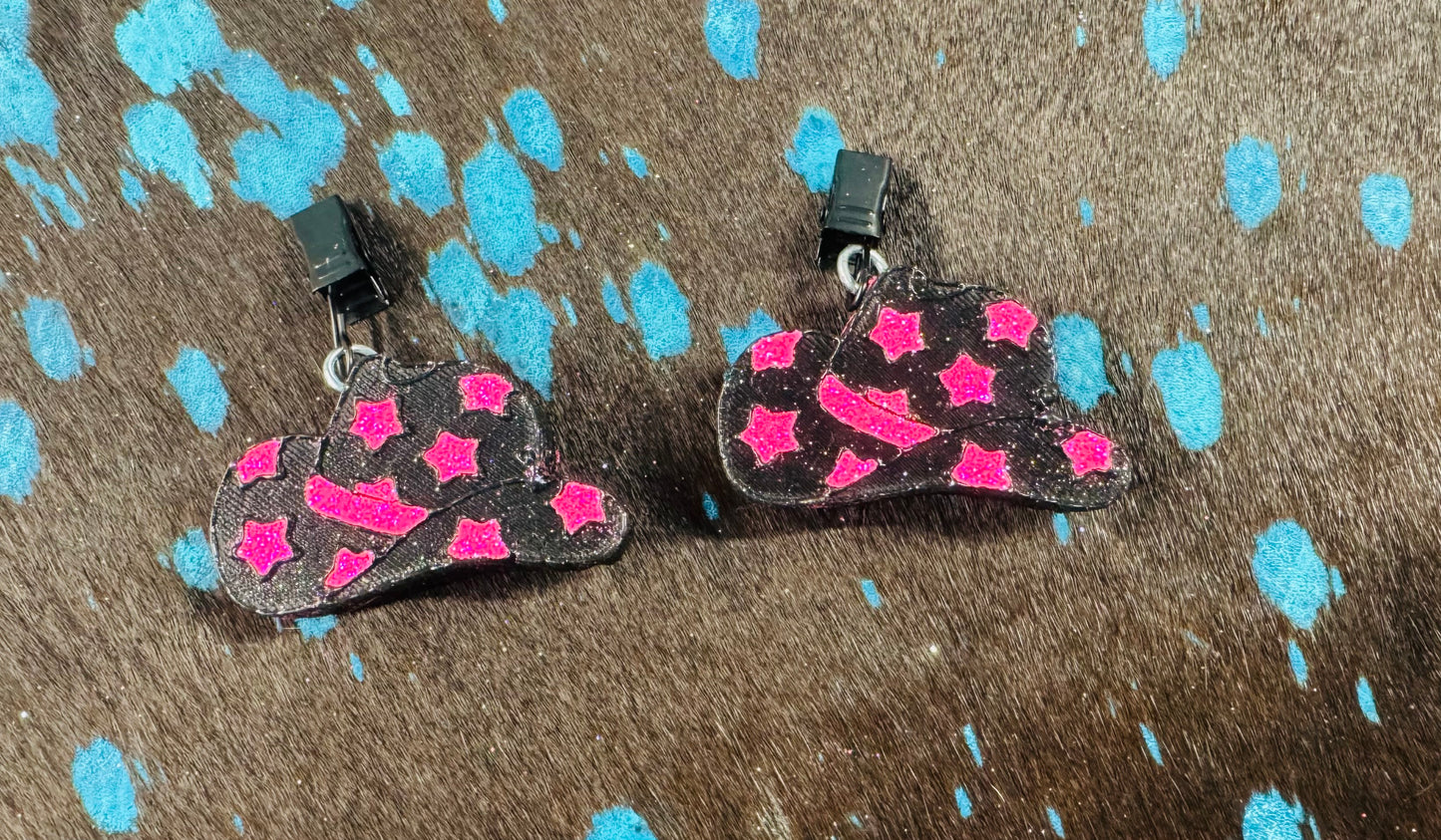 Cowboy Hat with stars Vent Clips-2 clips