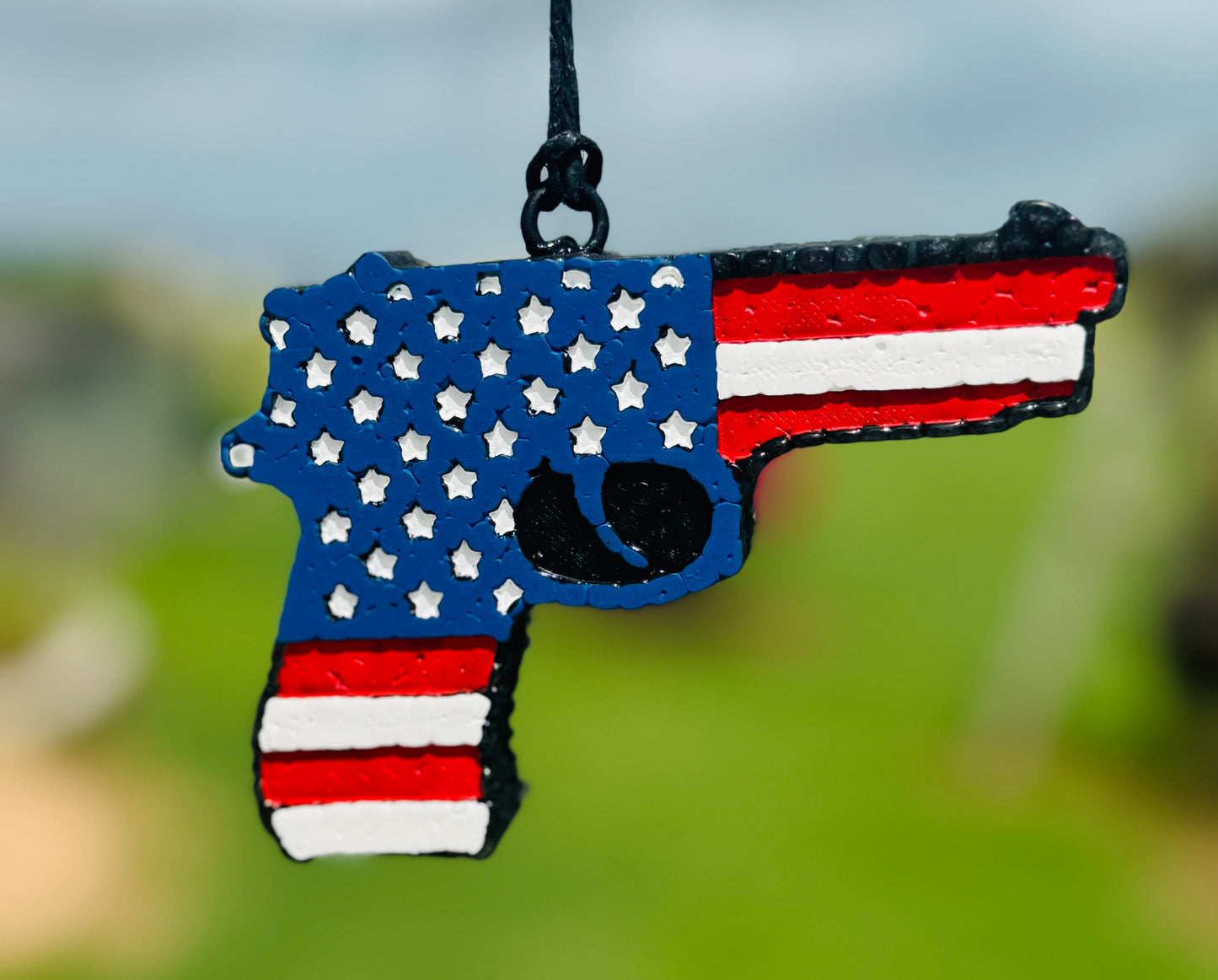 Gun with Flag