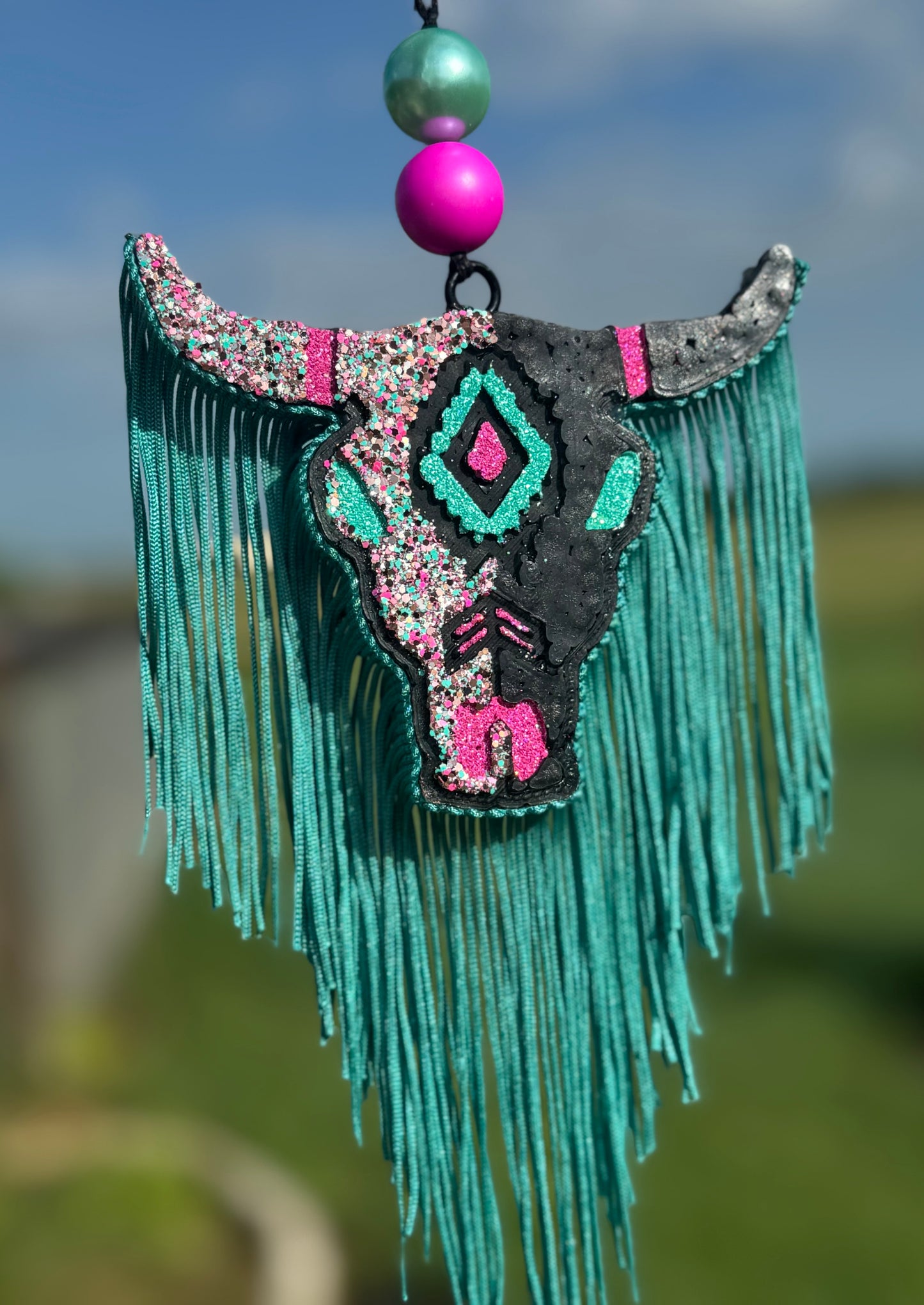 Aztec Bull Skull- Medium Size