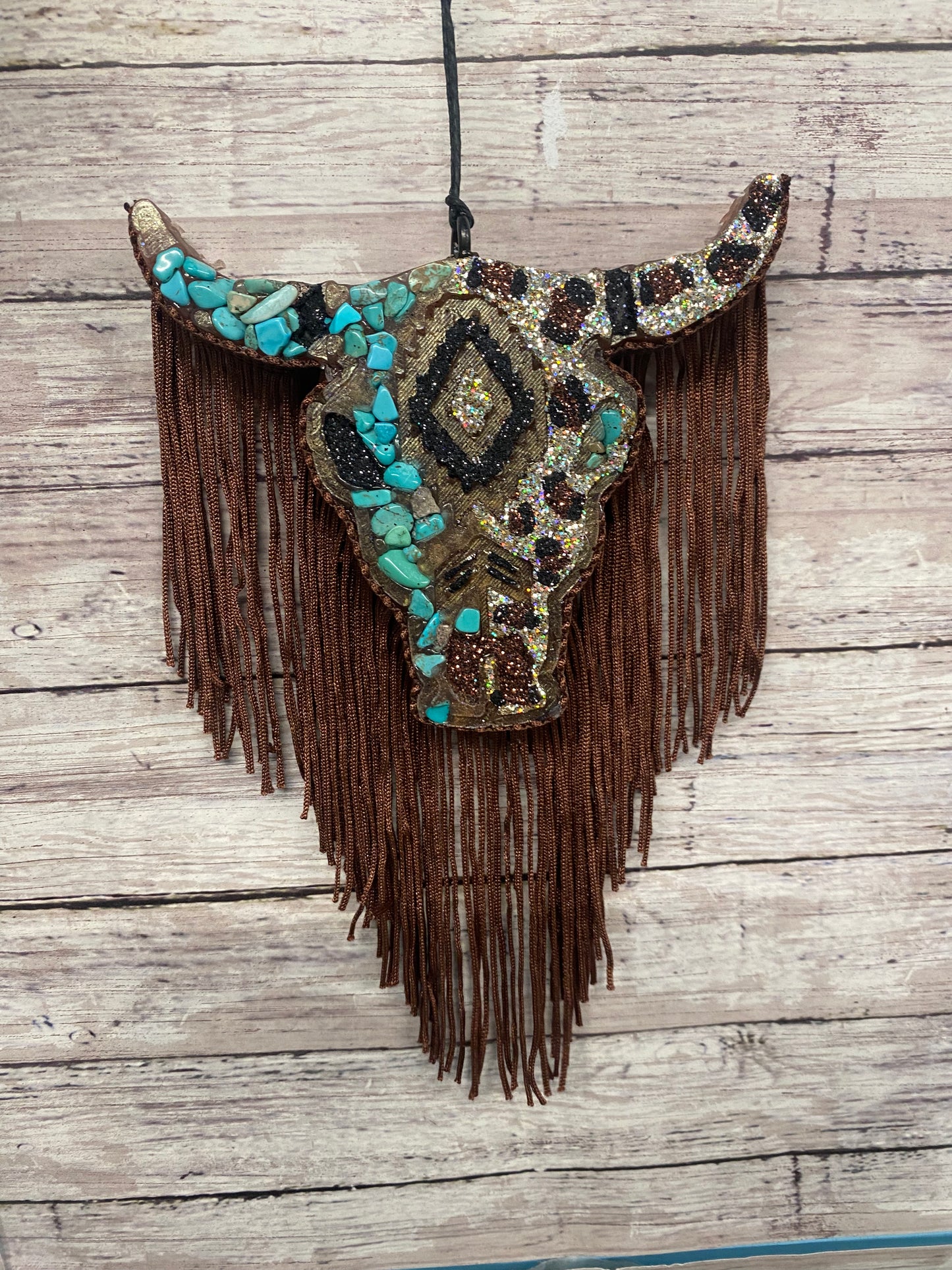 Aztec Bull Skull- Medium Size