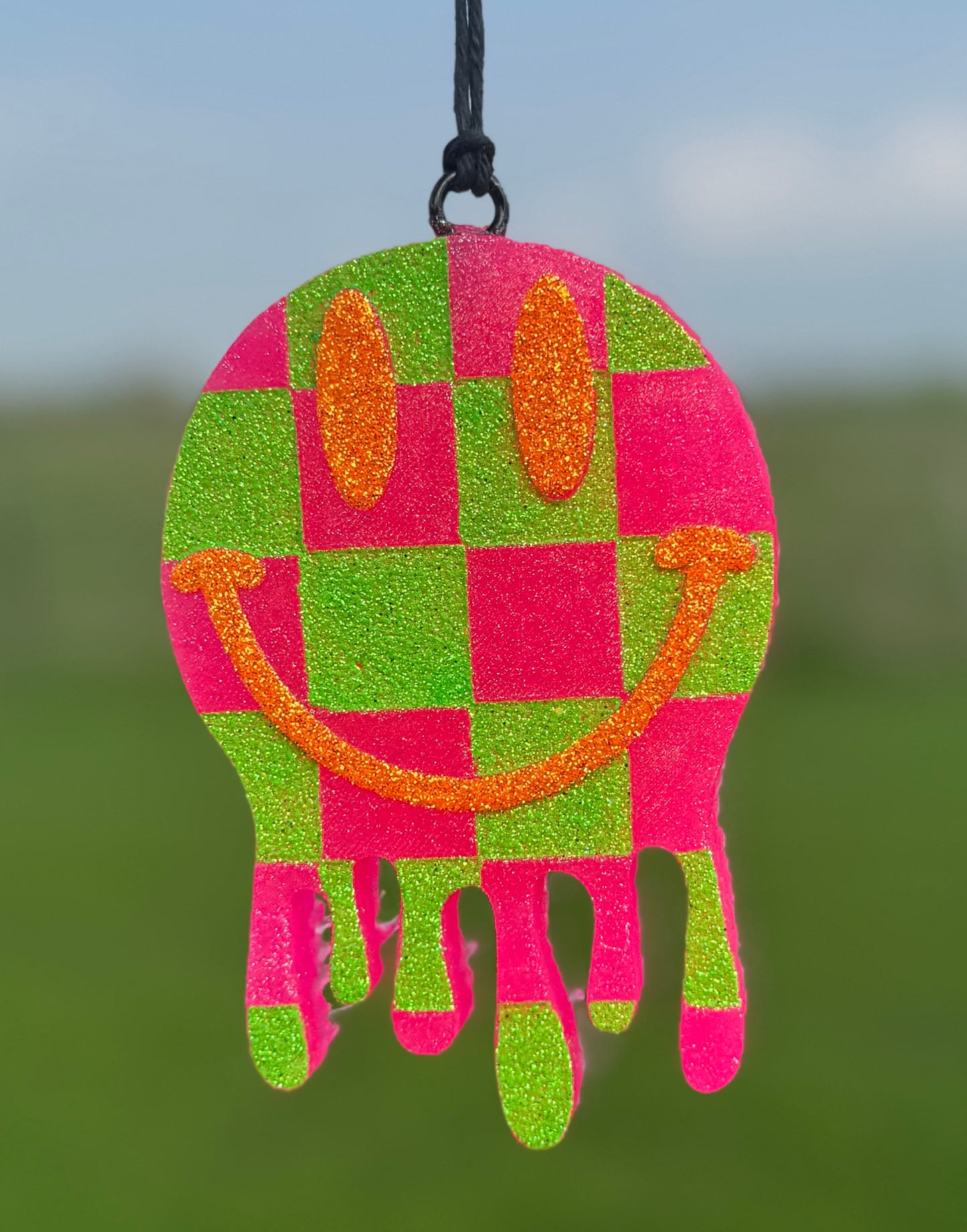 Checkered Drip Smiling Face