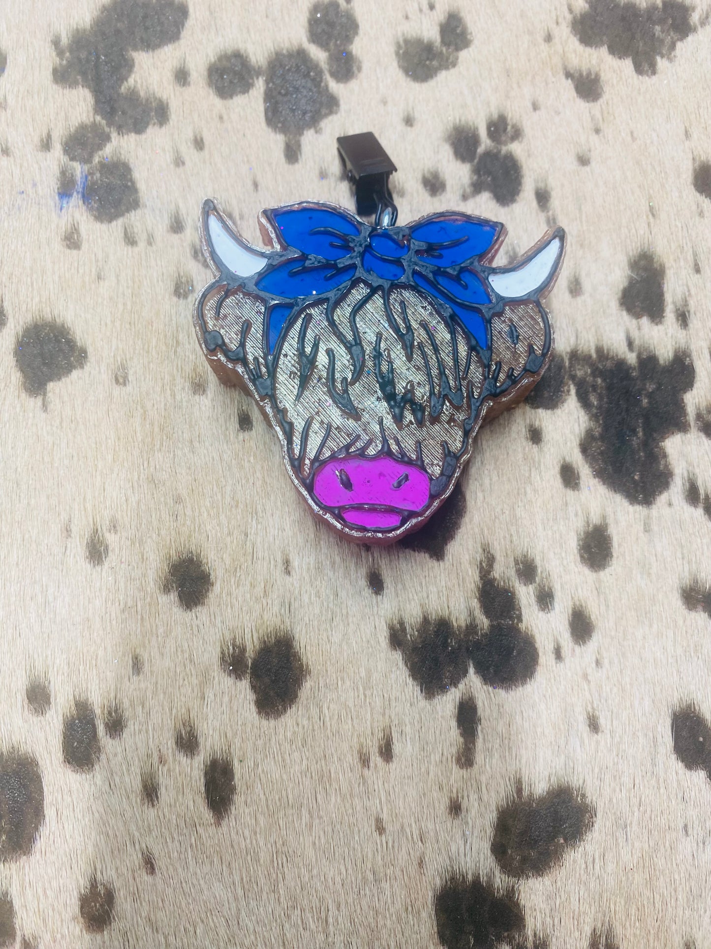 Highland Cow Vent Clip-1 clip