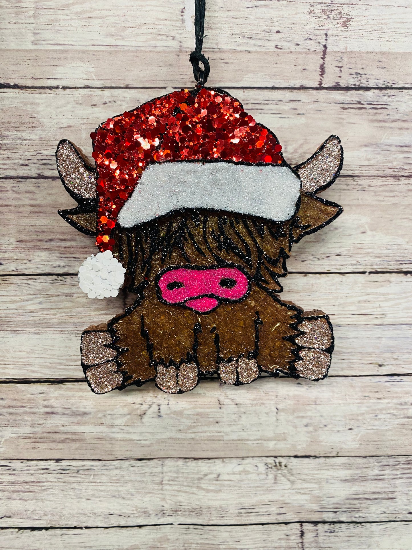 Highland with Santa Hat
