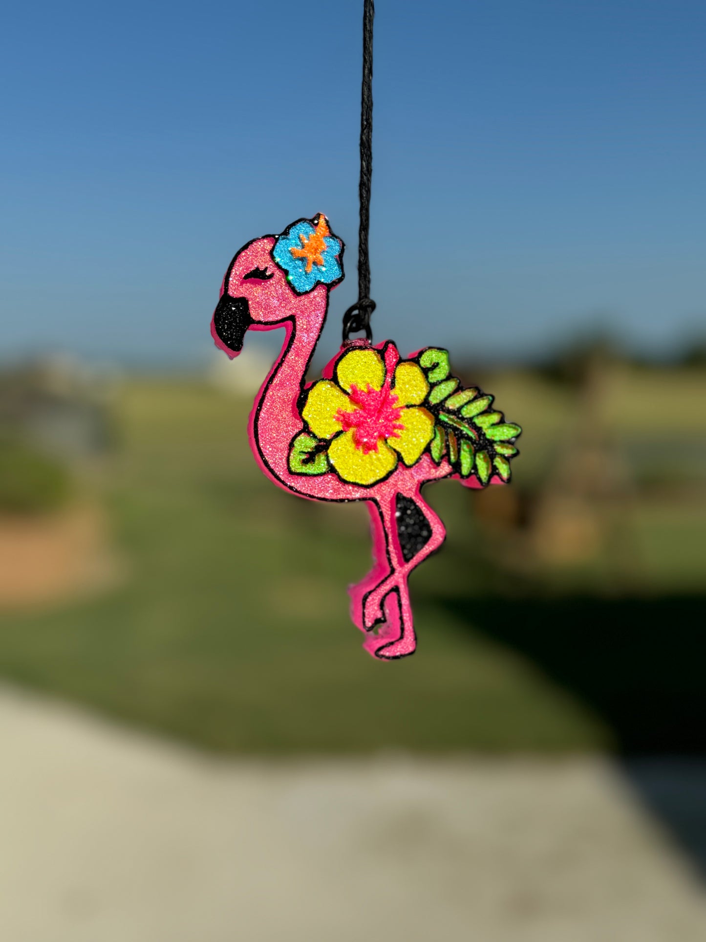 Flamingo with Hibiscus