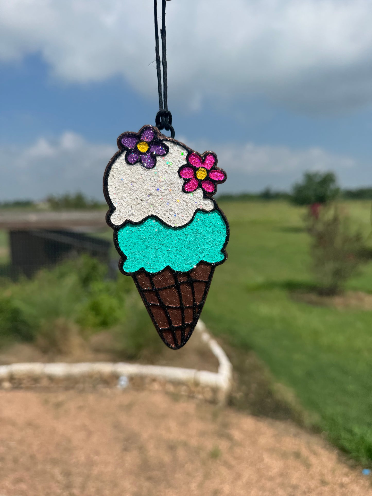 Ice Cream Cone with flowers