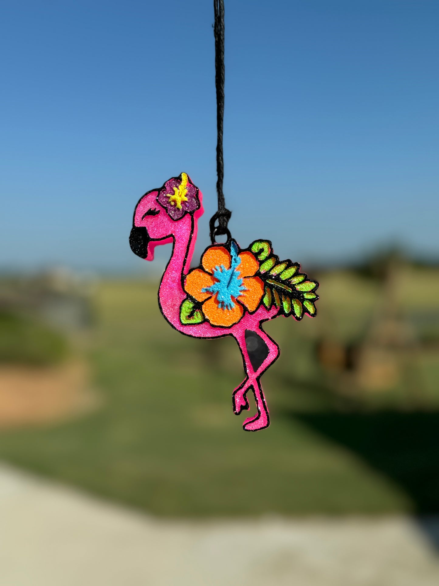 Flamingo with Hibiscus