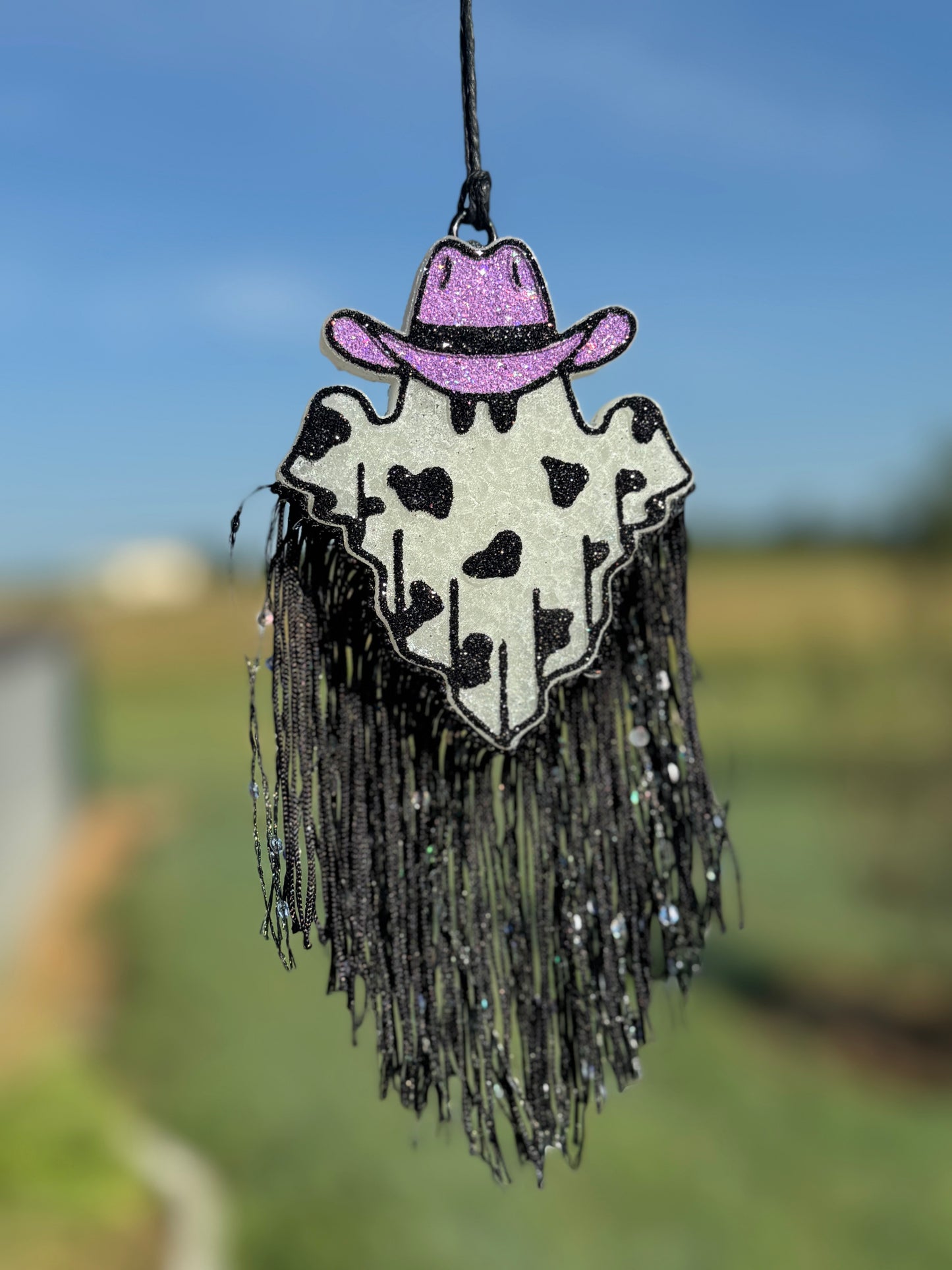 Ghost with Cow print and Cowboy Hat-Option 2