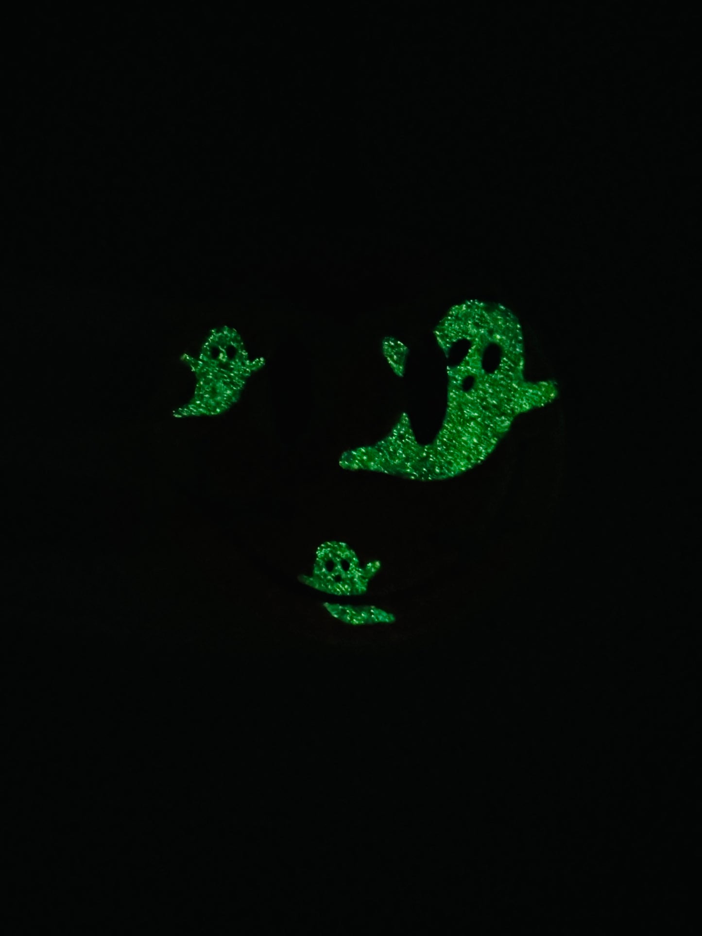 Halloween Smiling Face with bats and ghosts