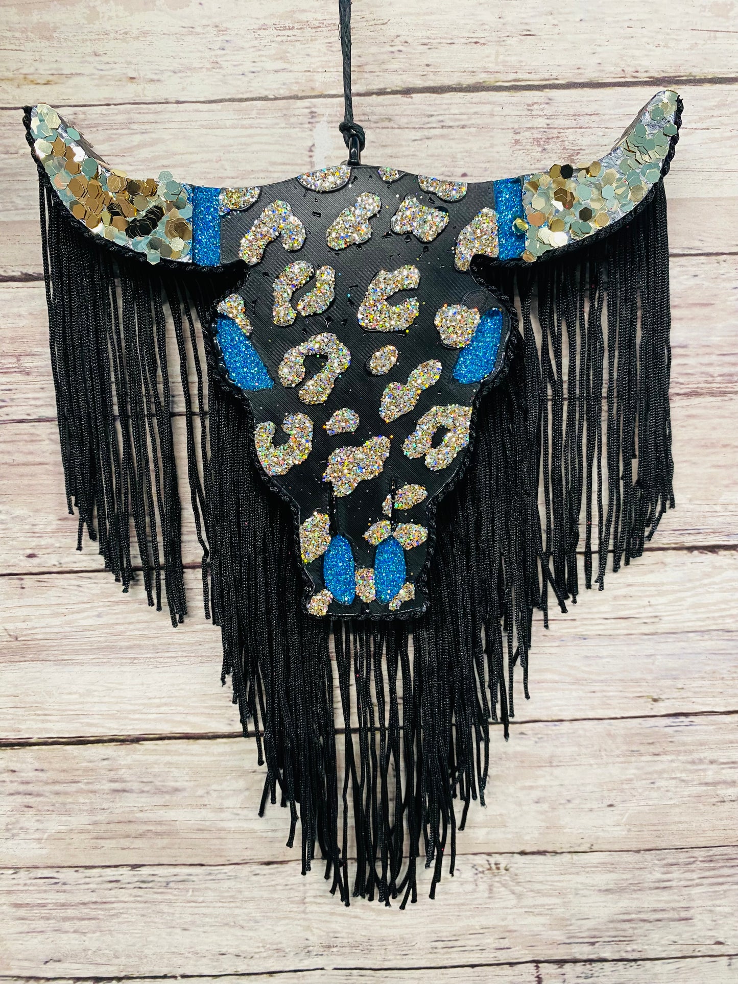 Aztec Bull (Large) with Cheetah Print