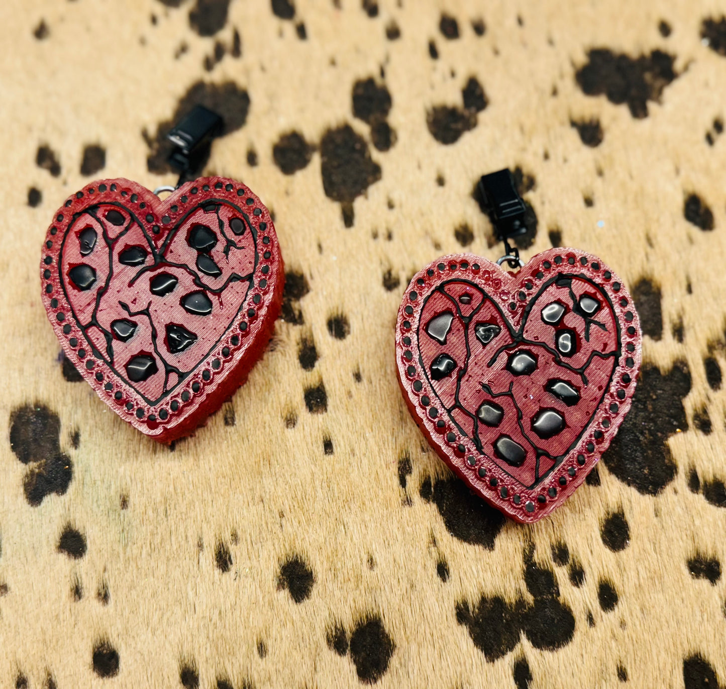 Crackle Western Heart Vent Clips- set of 2